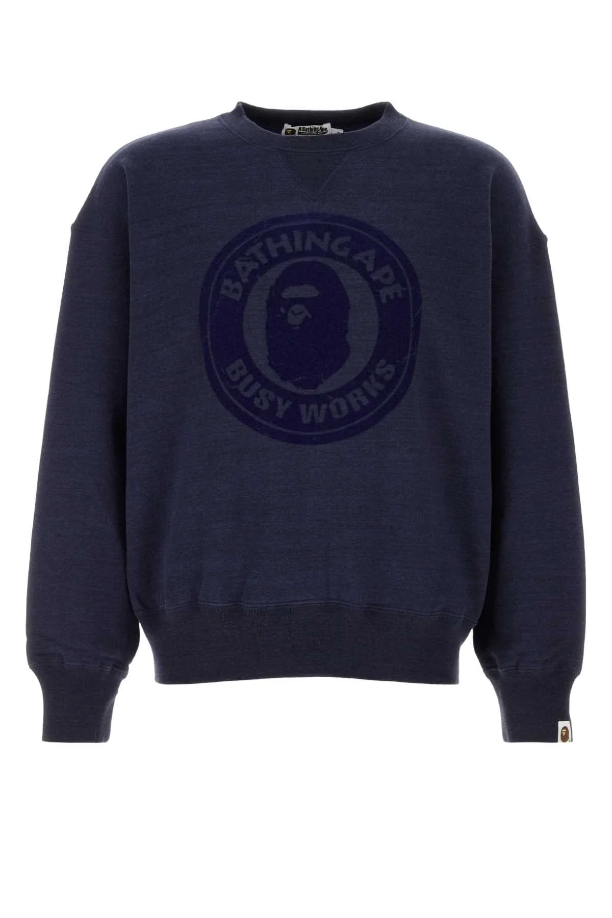 Bape Men Navy Blue Cotton Oversize Sweatshirt - 1