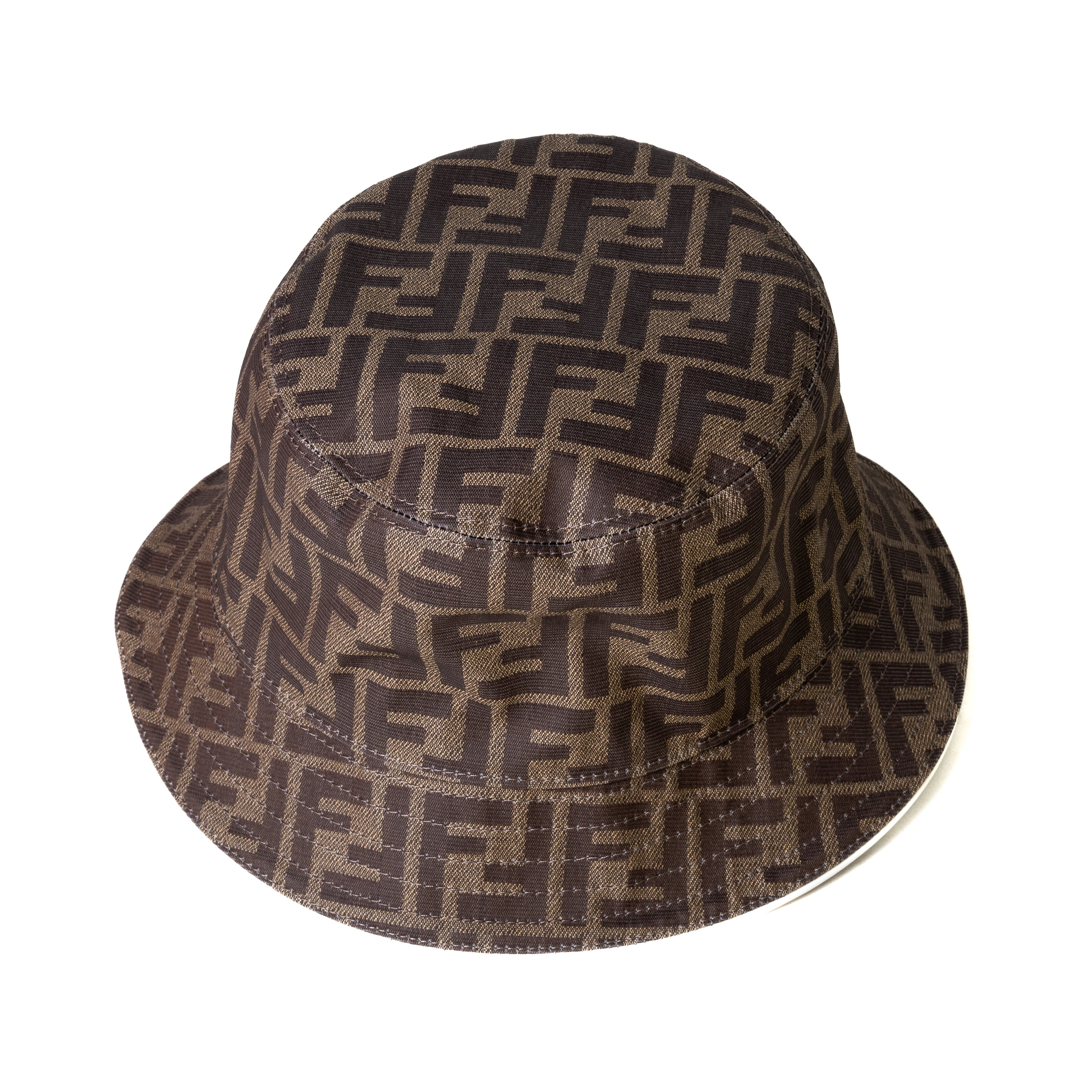 Fendi Canvas Cloche Hat Brown - 2