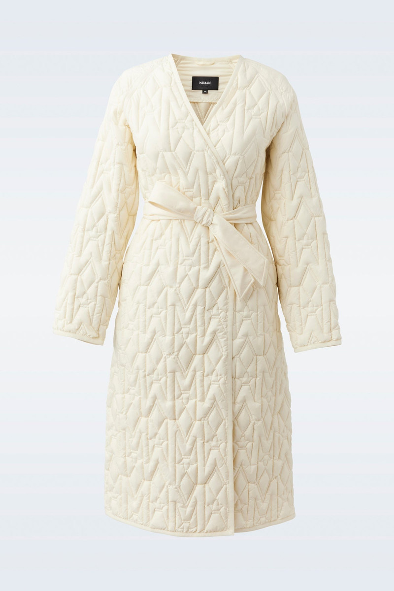 ESTRELLA Matte light down monogram coat 1