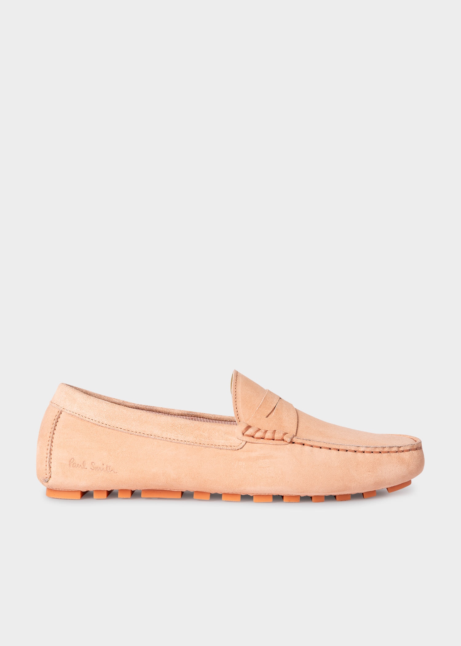 Peach Suede 'Tulsa' Driving Loafers - 1