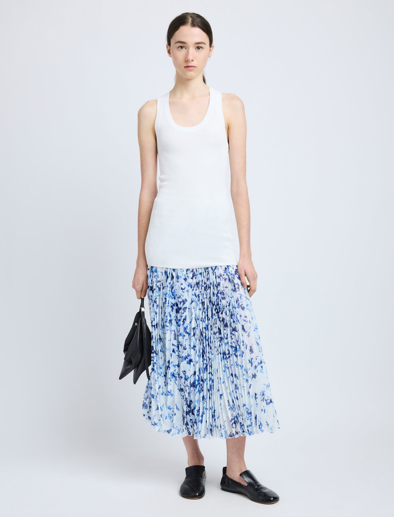 Proenza Schouler Cecily Skirt in Printed Crinkle Chiffon outlook