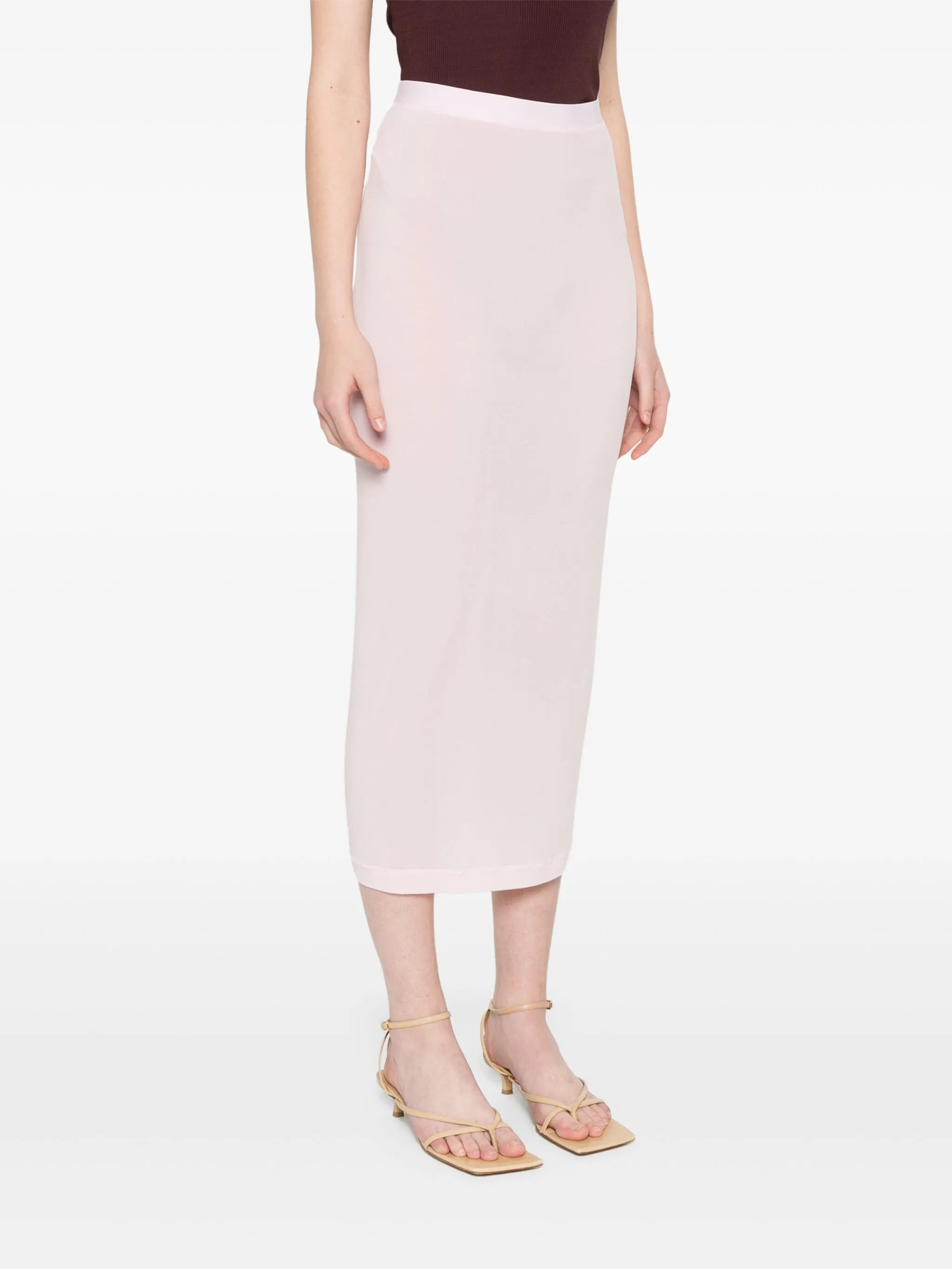 sheer tube midi skirt - 3
