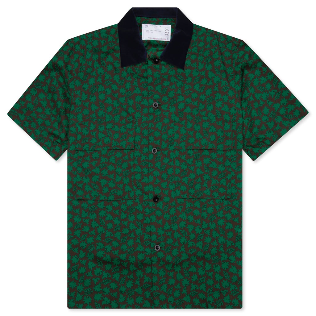 FLORAL PRINT SHIRT - GREEN - 1