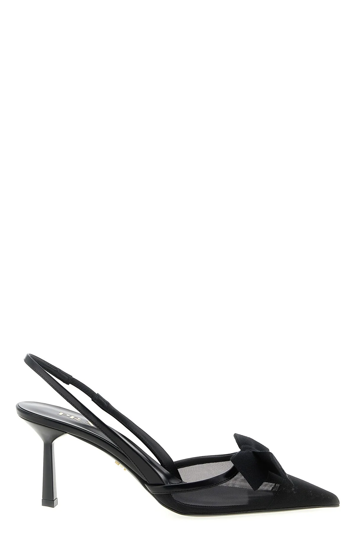 Mesh slingback with bow - 1