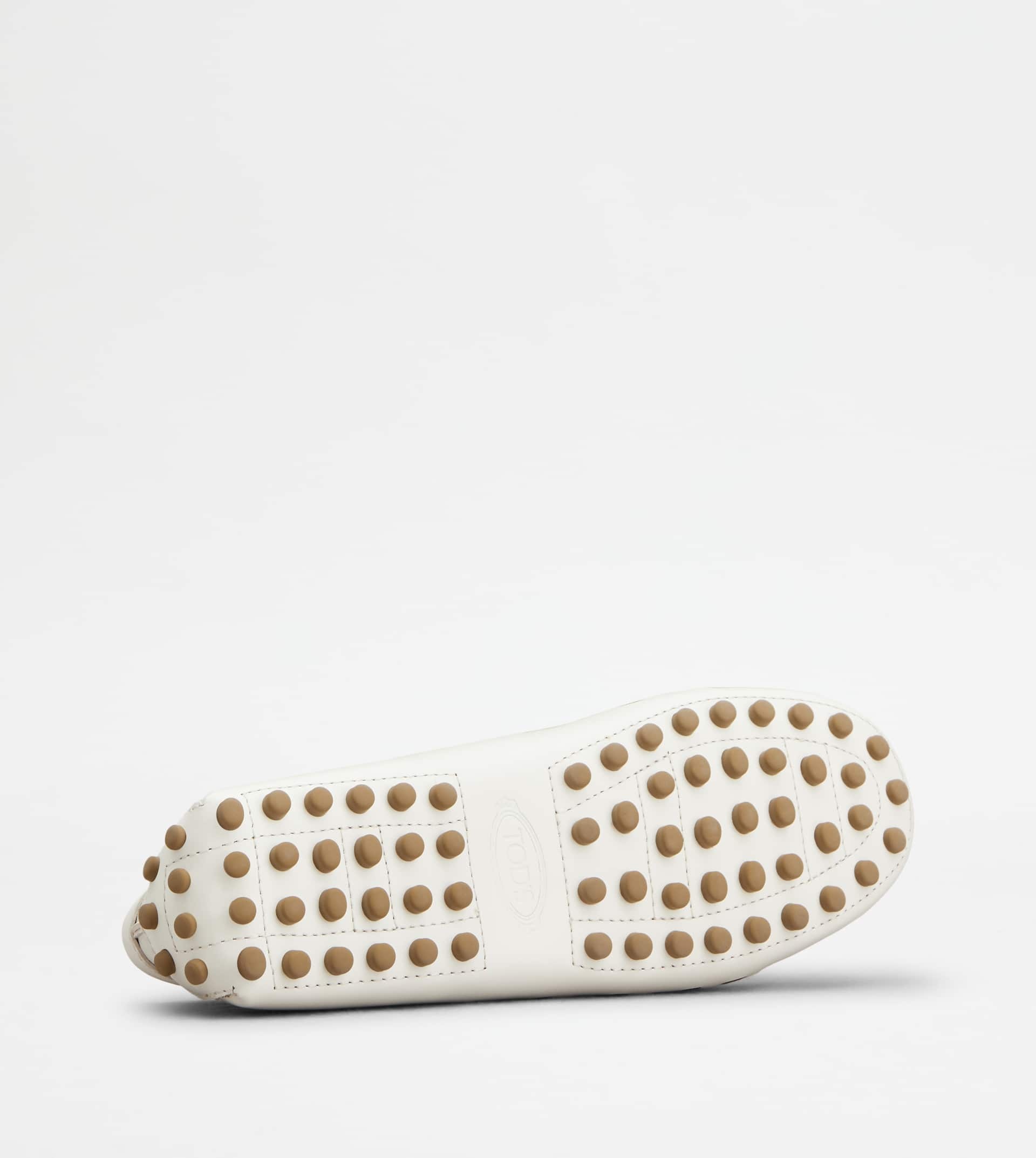 GOMMINO DRIVING SHOES IN LEATHER - WHITE - 5