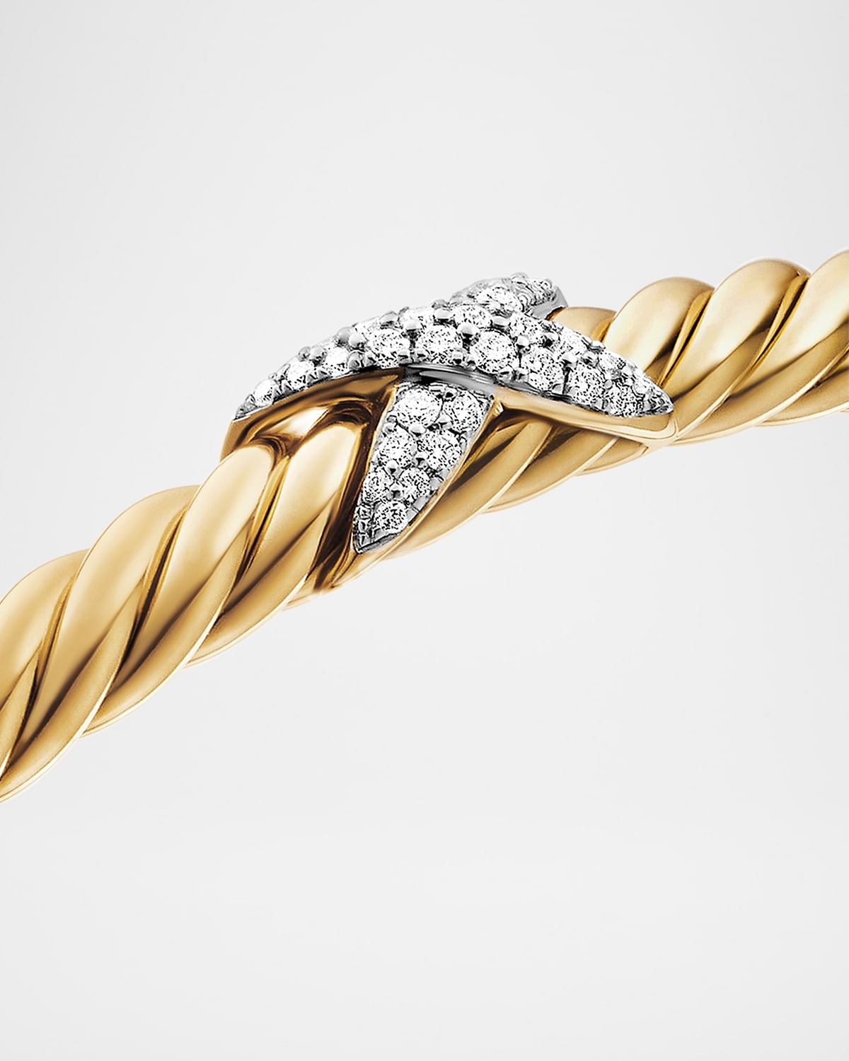 18k Gold Diamond-X Cablespira Bracelet - 5