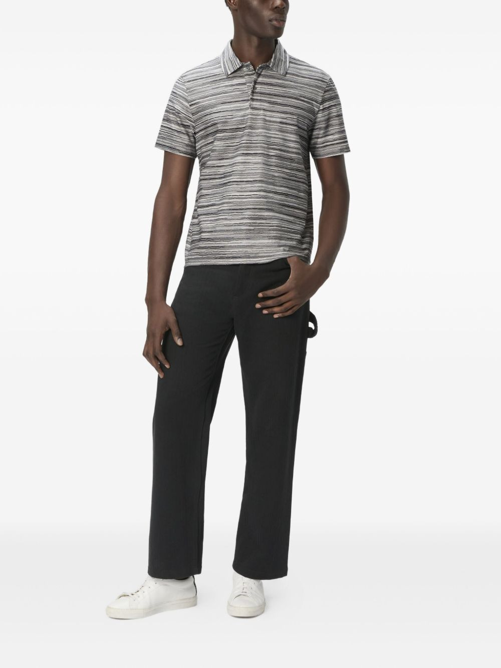 striped polo shirt - 2