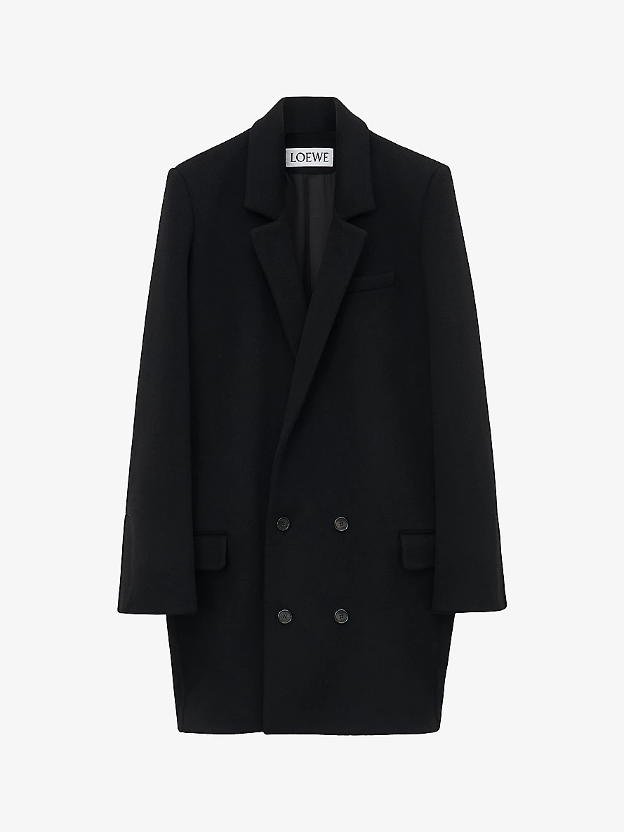 Oversized double-breasted wool coat - 1