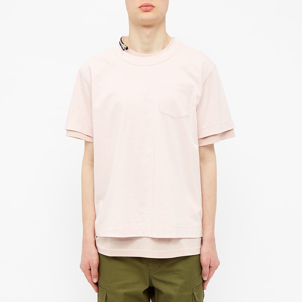 Sacai Zip Neck Tee - 3