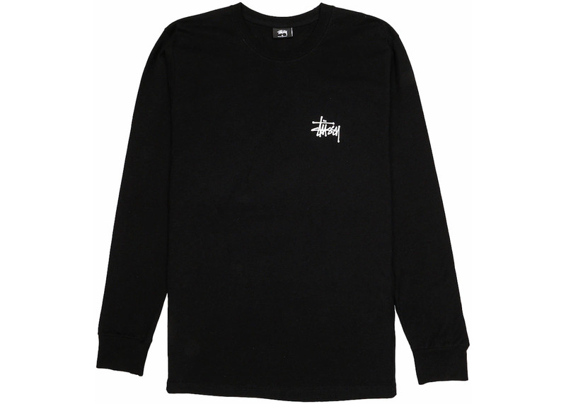 Stüssy Stussy Basic Stussy Pigment Dyed L/S T-shirt Black outlook