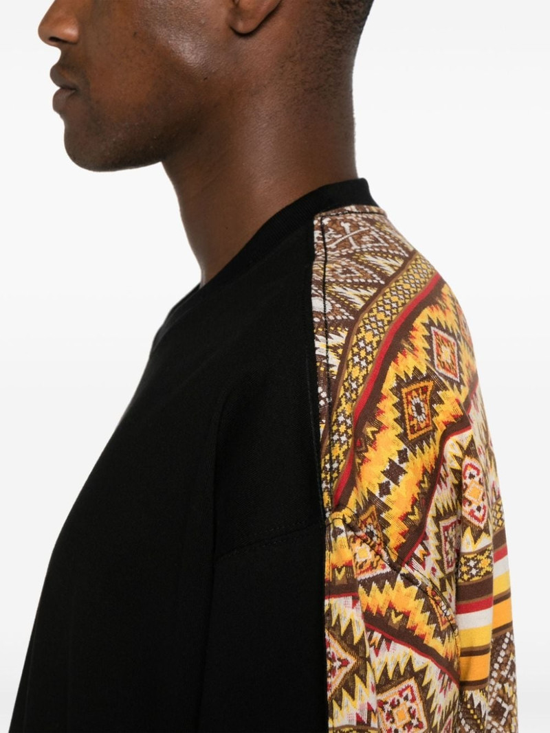 logo-patch striped cotton T-shirt 5