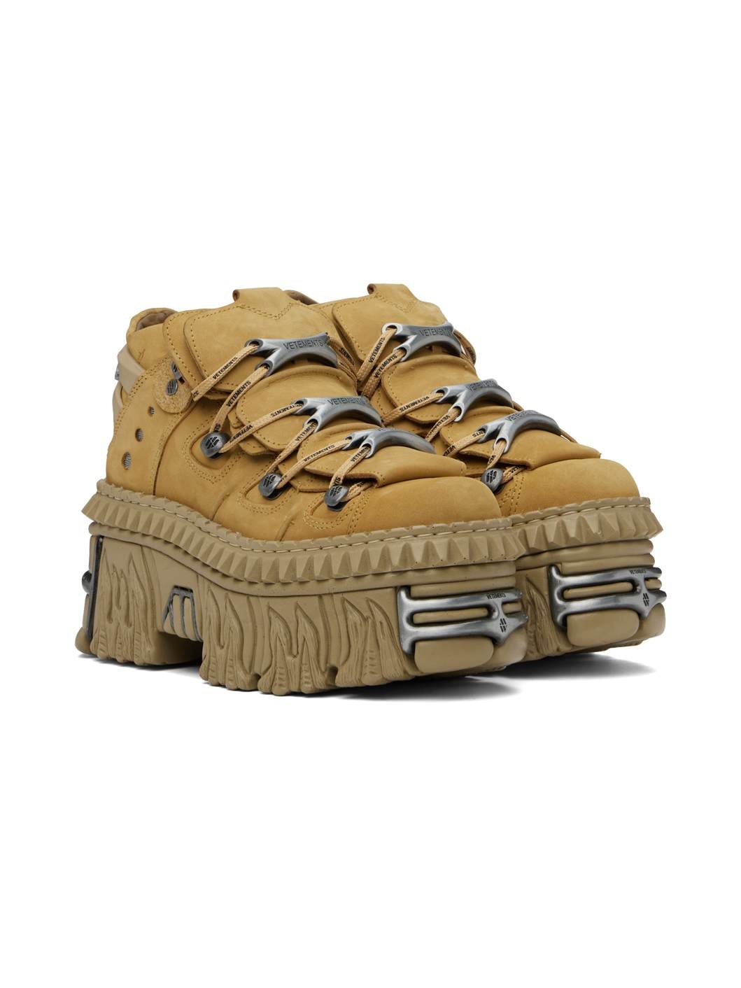 Tan New Rock Edition Platform Sneakers - 4