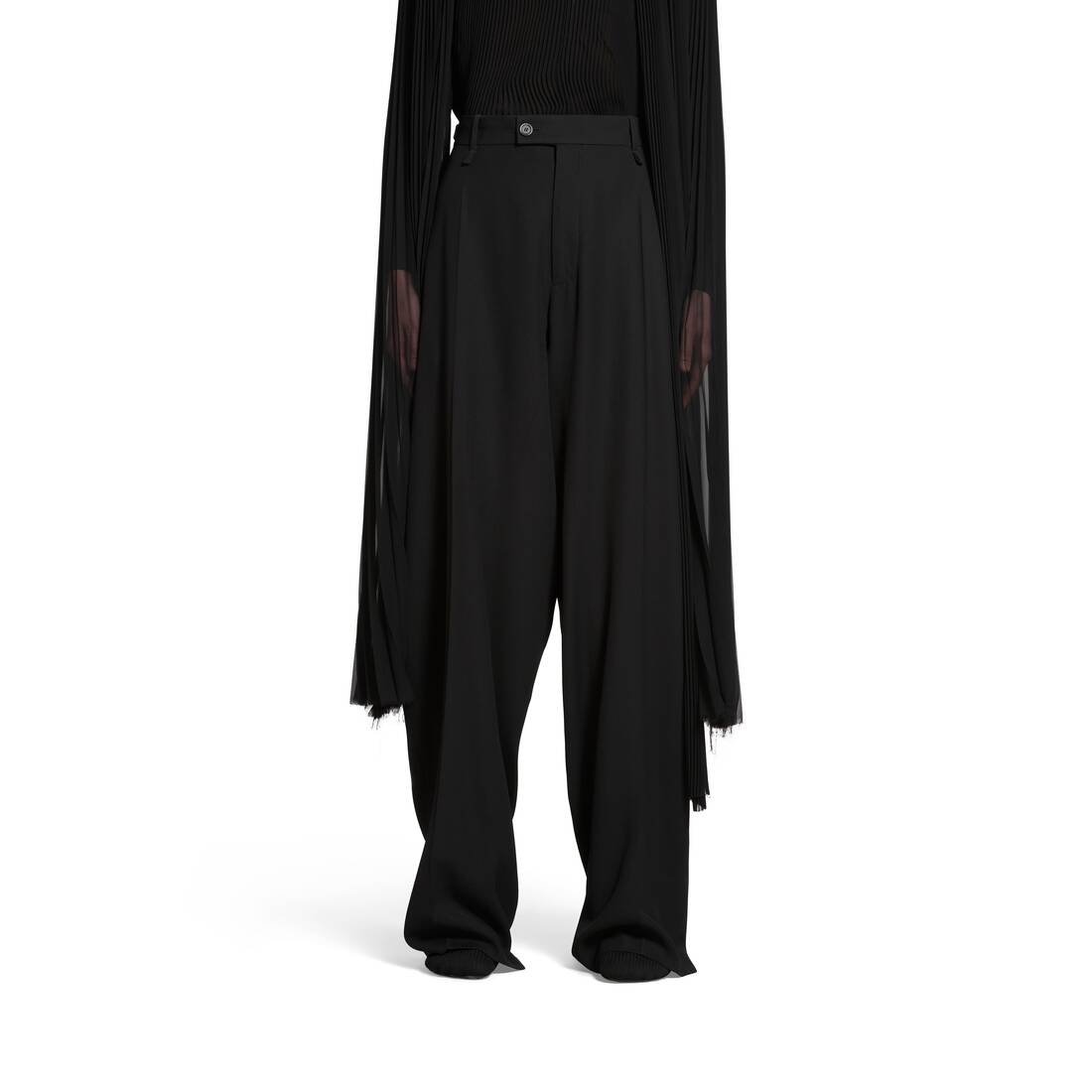 Double Front Pants in Black