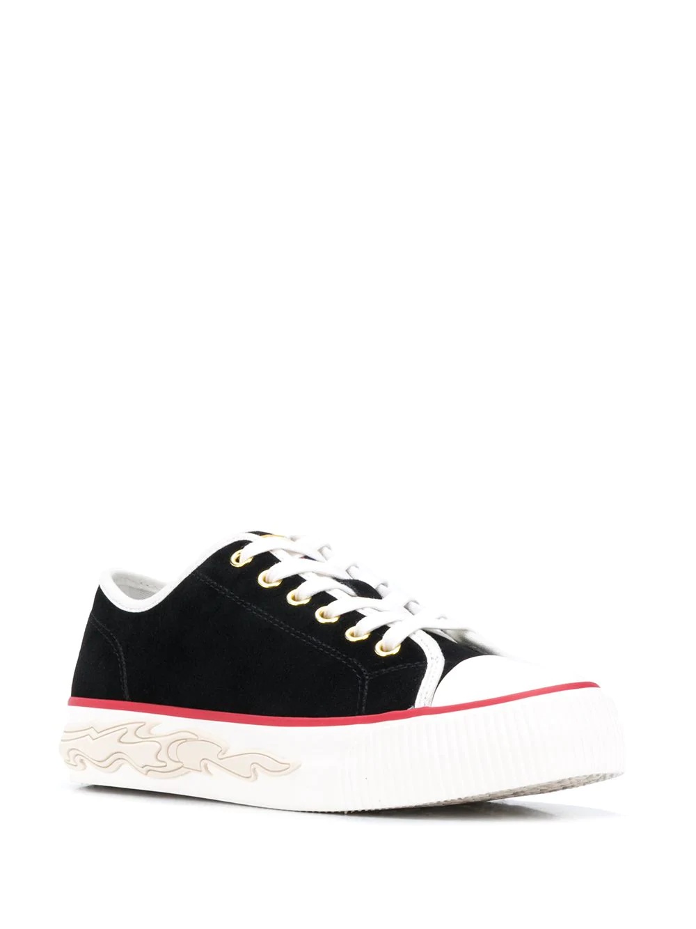 flame sole low-top sneakers - 2