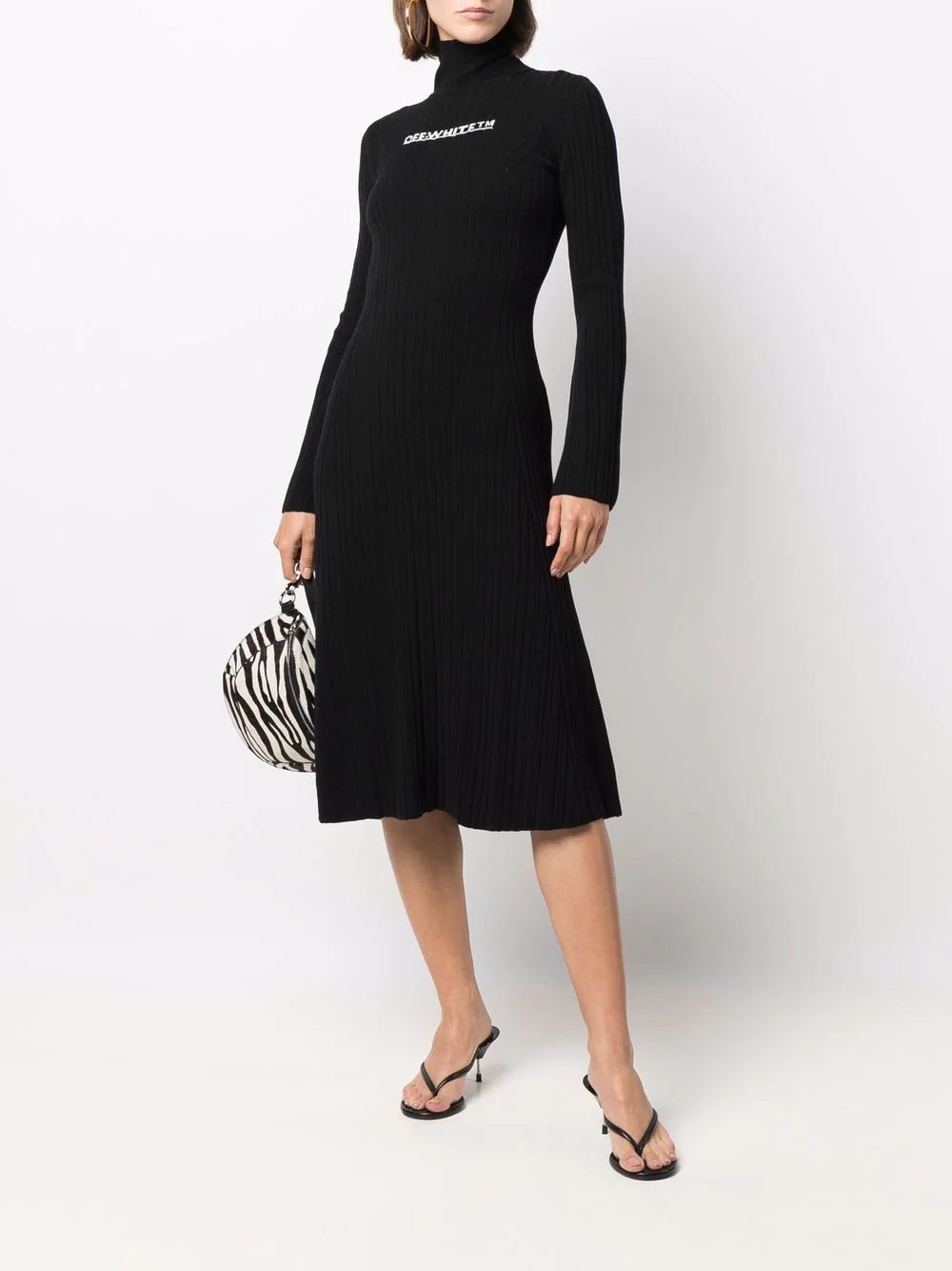 intarsia-logo dress - 2
