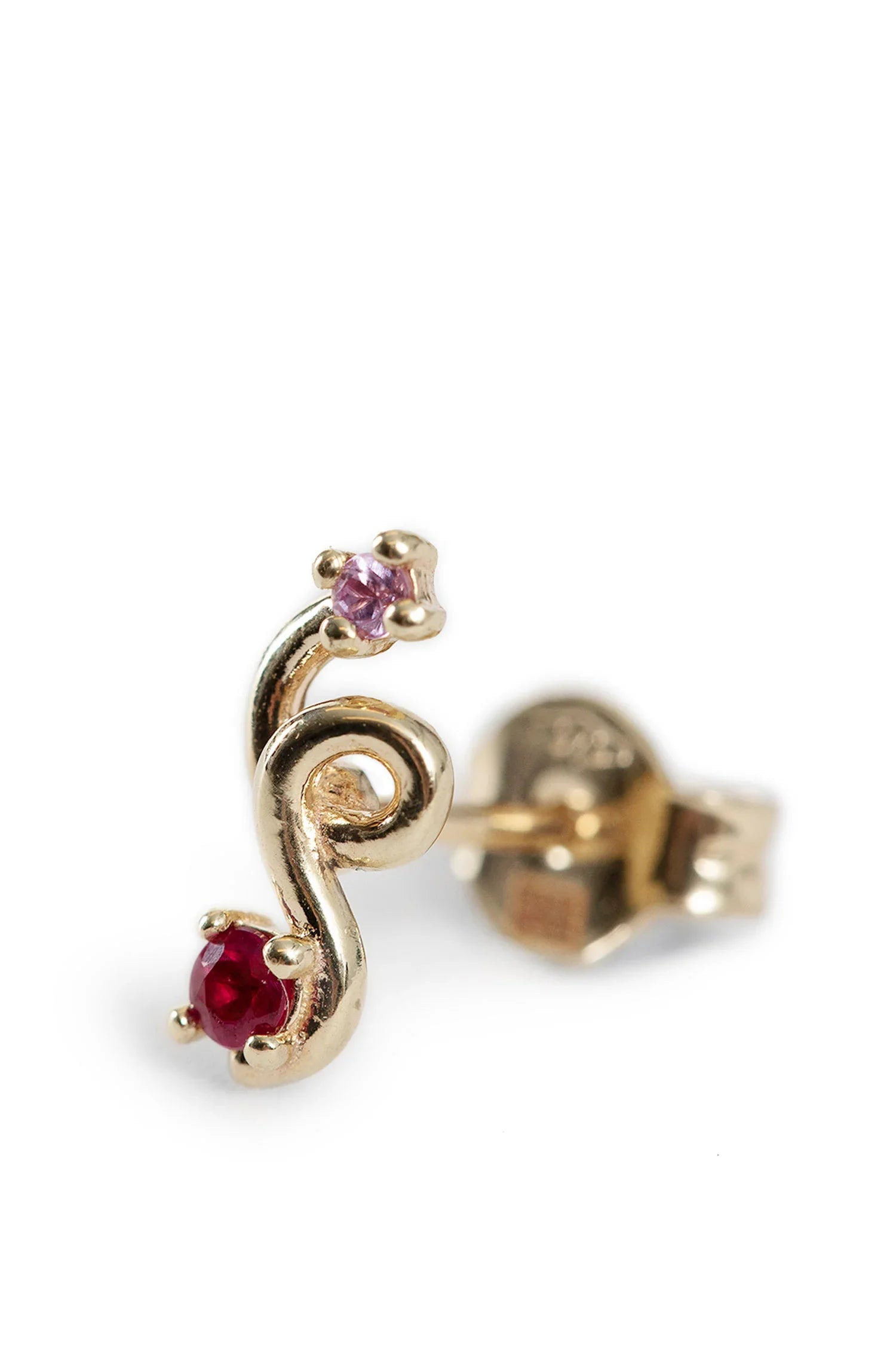 Two-Stone-Mini-Loop-Single-Earring - 3