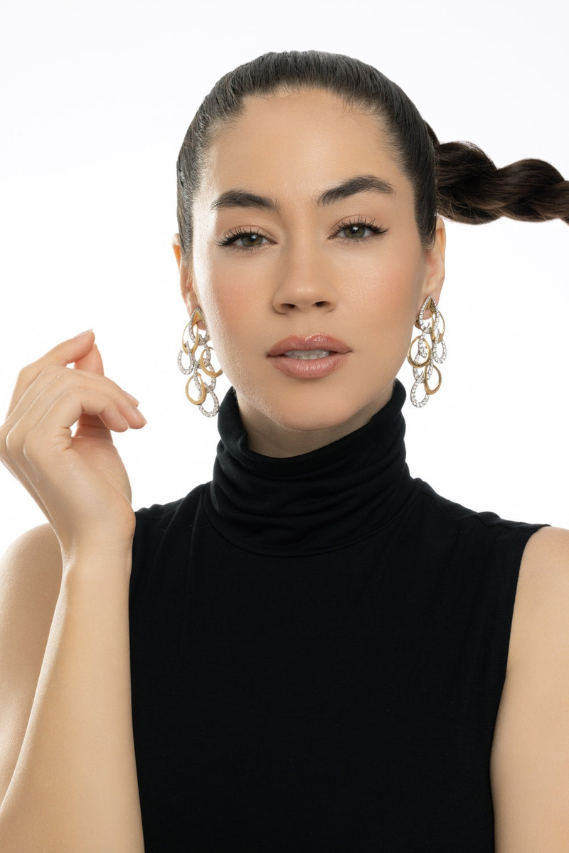 DAVID WEBB Diamond Overflow Earrings outlook