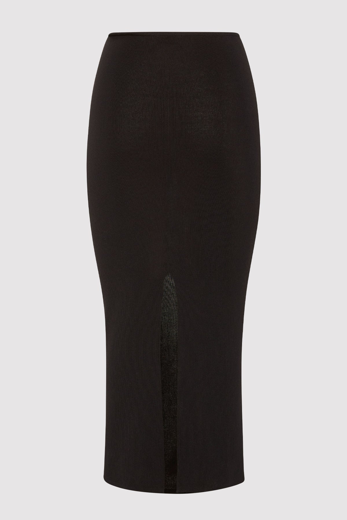 Low Waist Knit Skirt - Black - 5