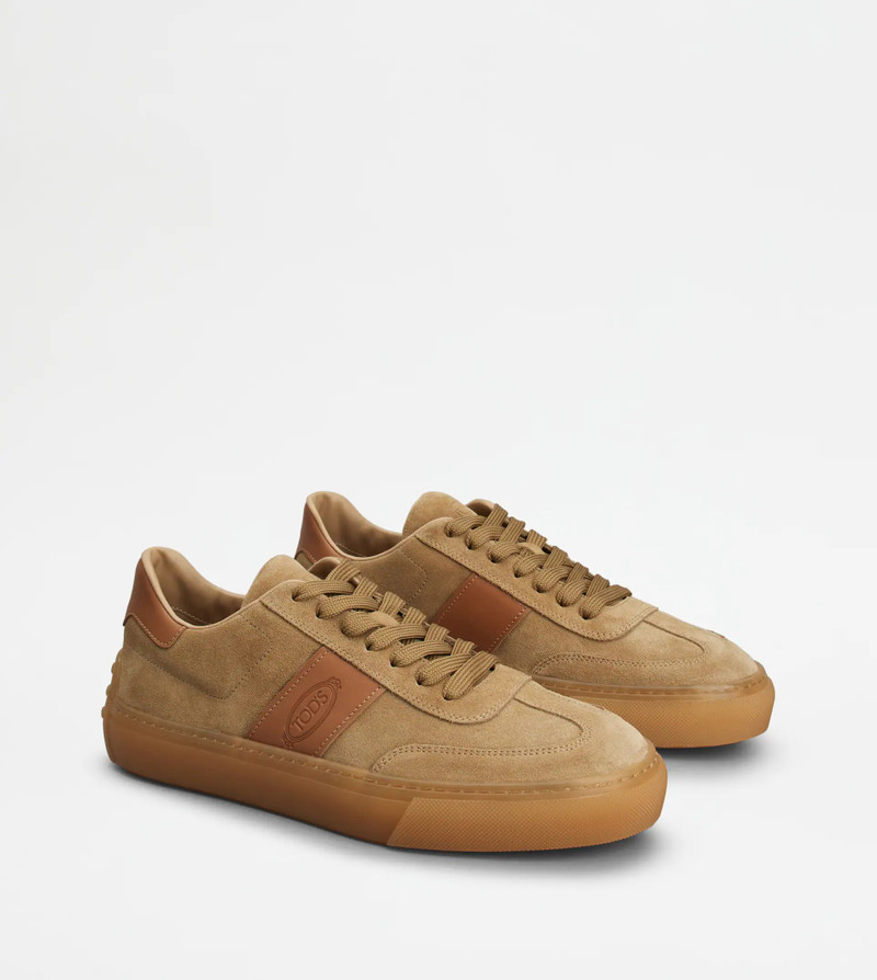 TOD'S SNEAKERS IN SUEDE - BEIGE, BROWN 3