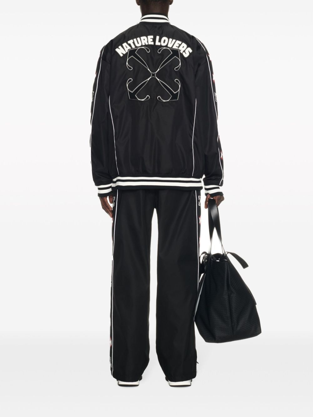 varsity-patch bomber jacket - 4