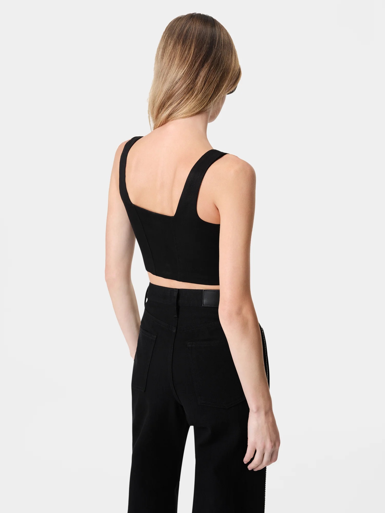 WOMEN'S CRYSTAL TRIMMED CORSET TOP - 4