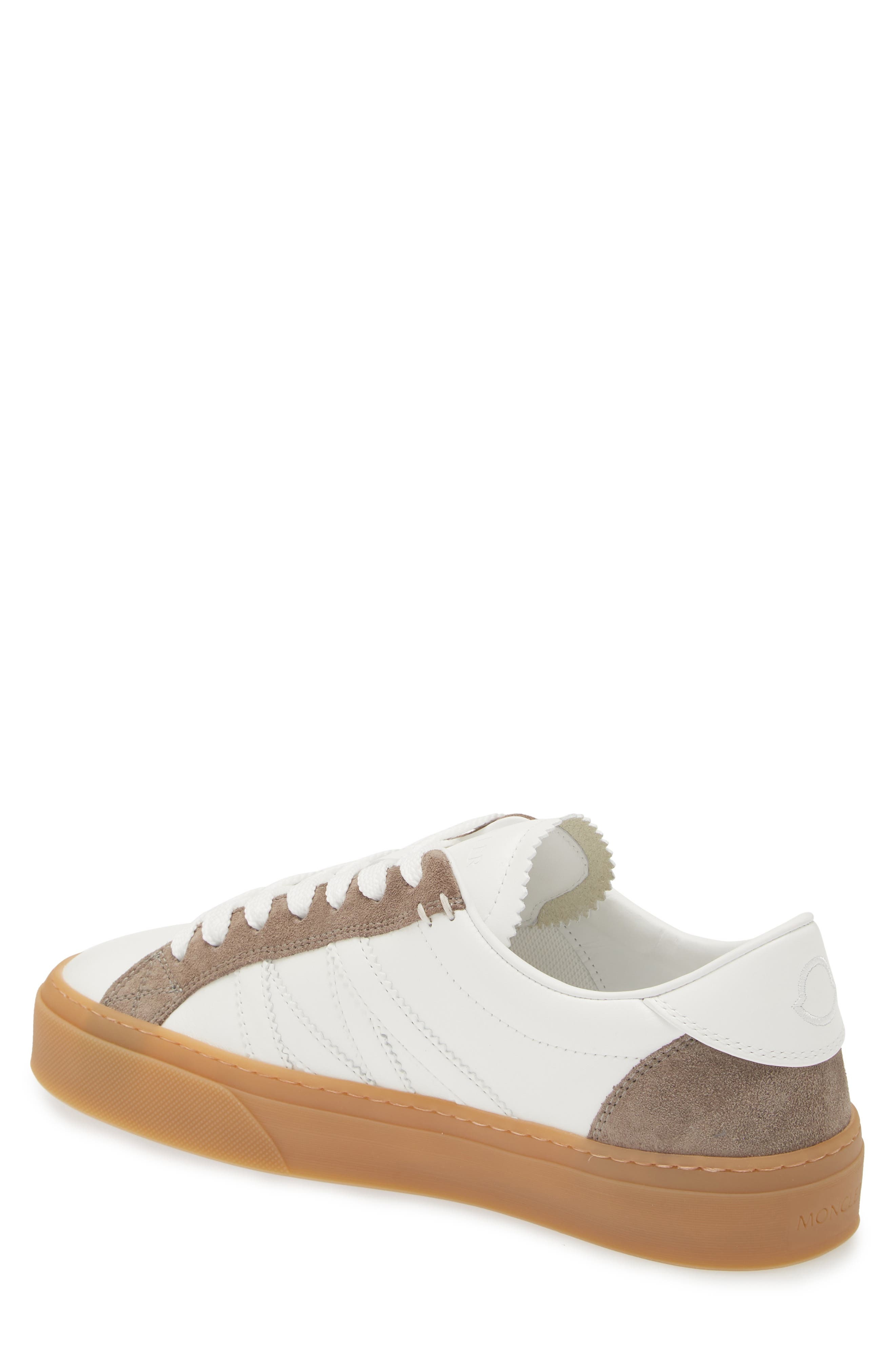 Moncler Monaco Lace-Up Sneaker in White at Nordstrom - 2