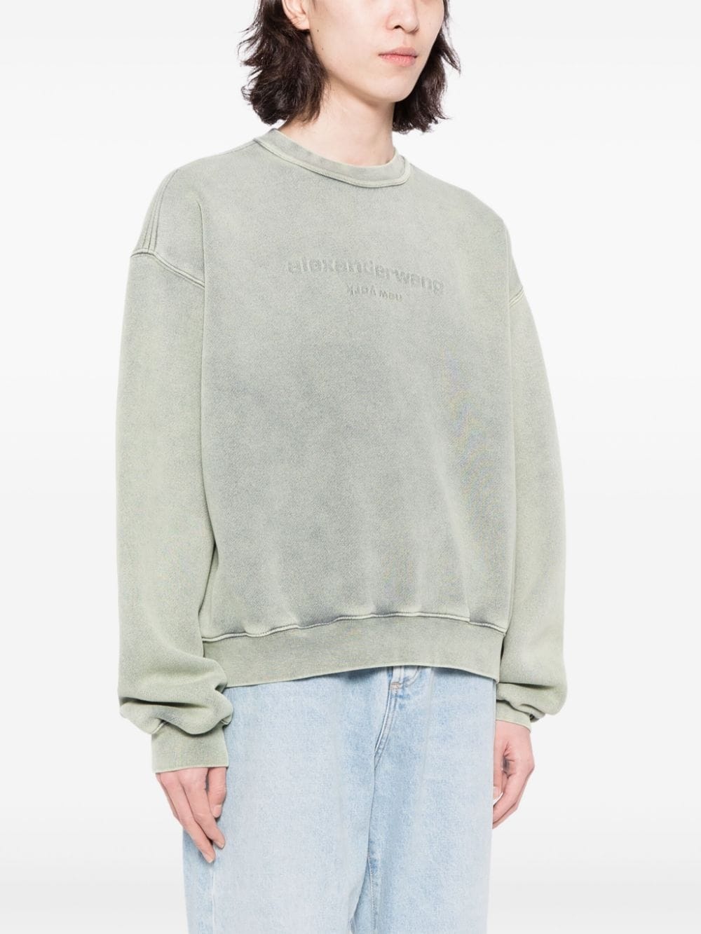 logo-embossed cotton shirt - 4