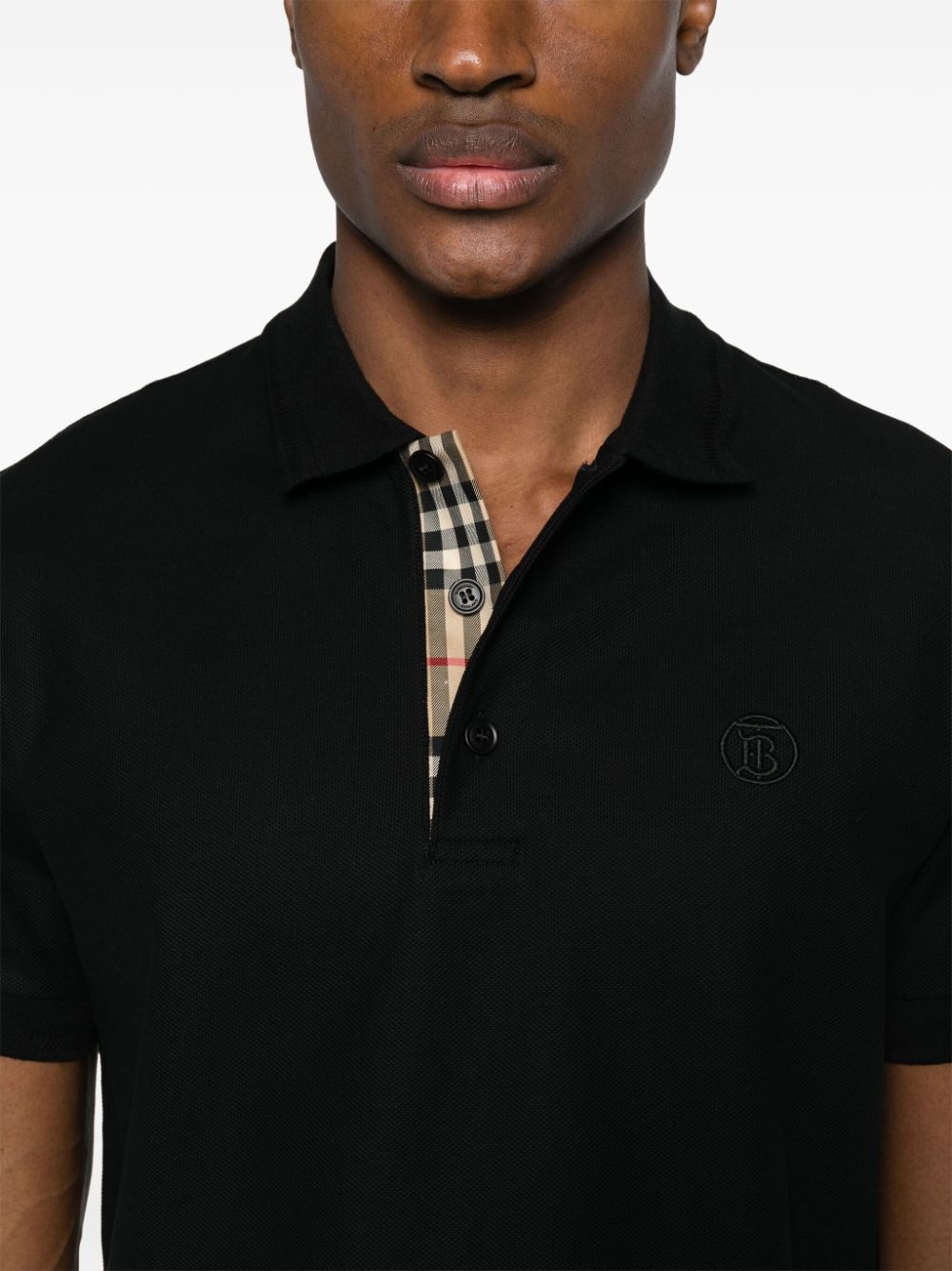 logo-embroidered piqué polo shirt - 5