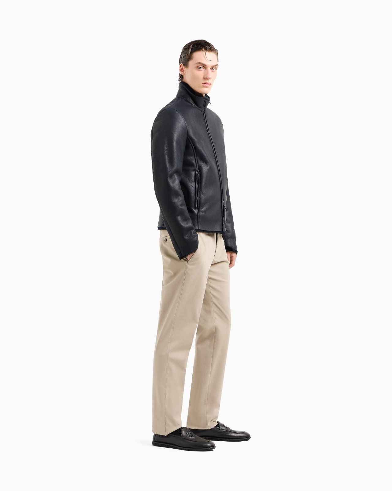 Stretch cashmere and cotton trousers - 2