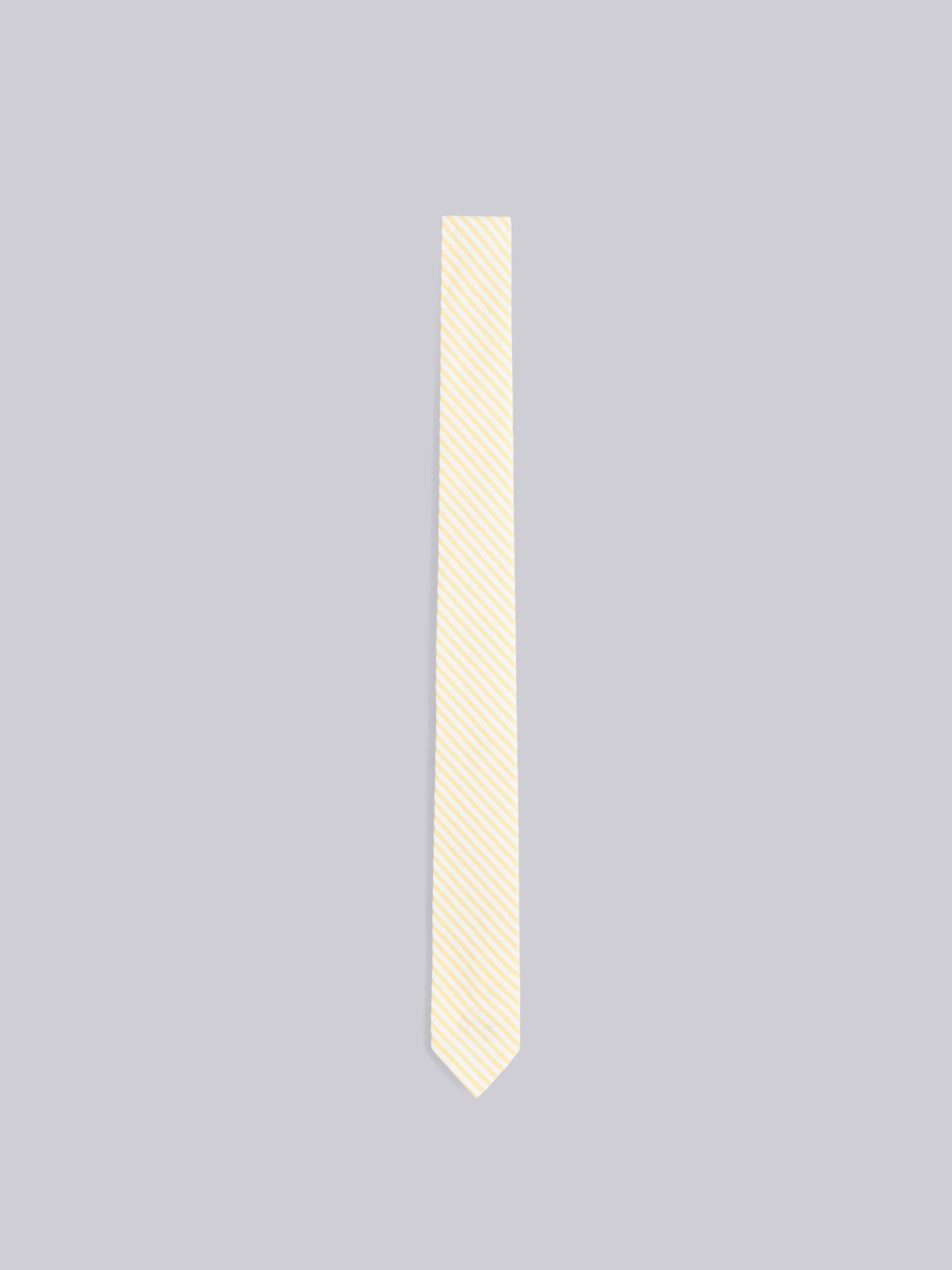 Yellow Seersucker Stripe Tie - 1