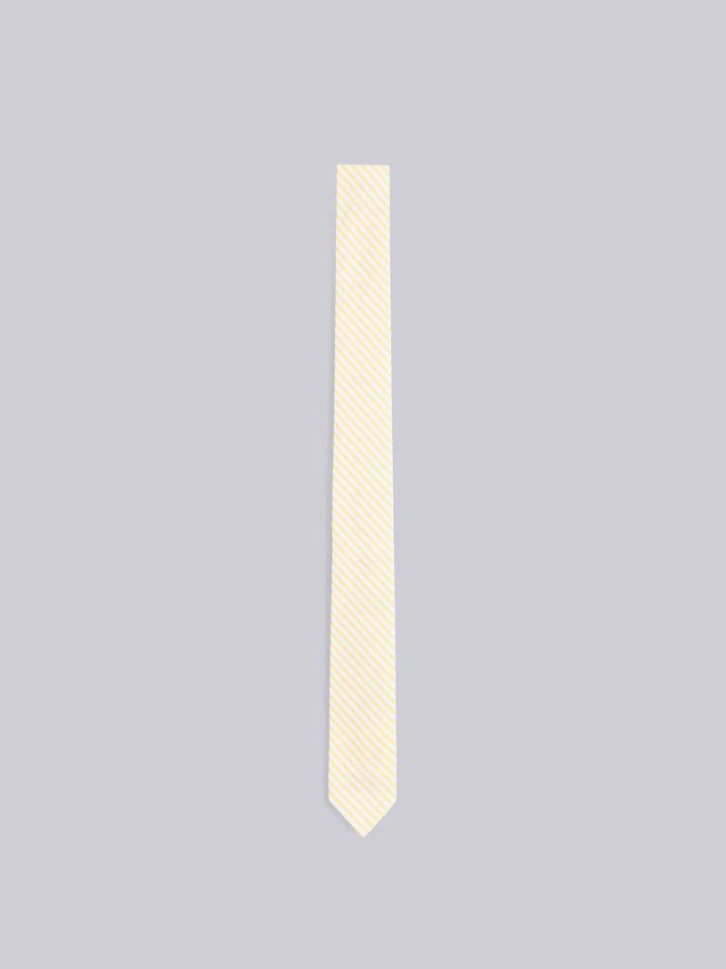 Yellow Seersucker Stripe Tie 1