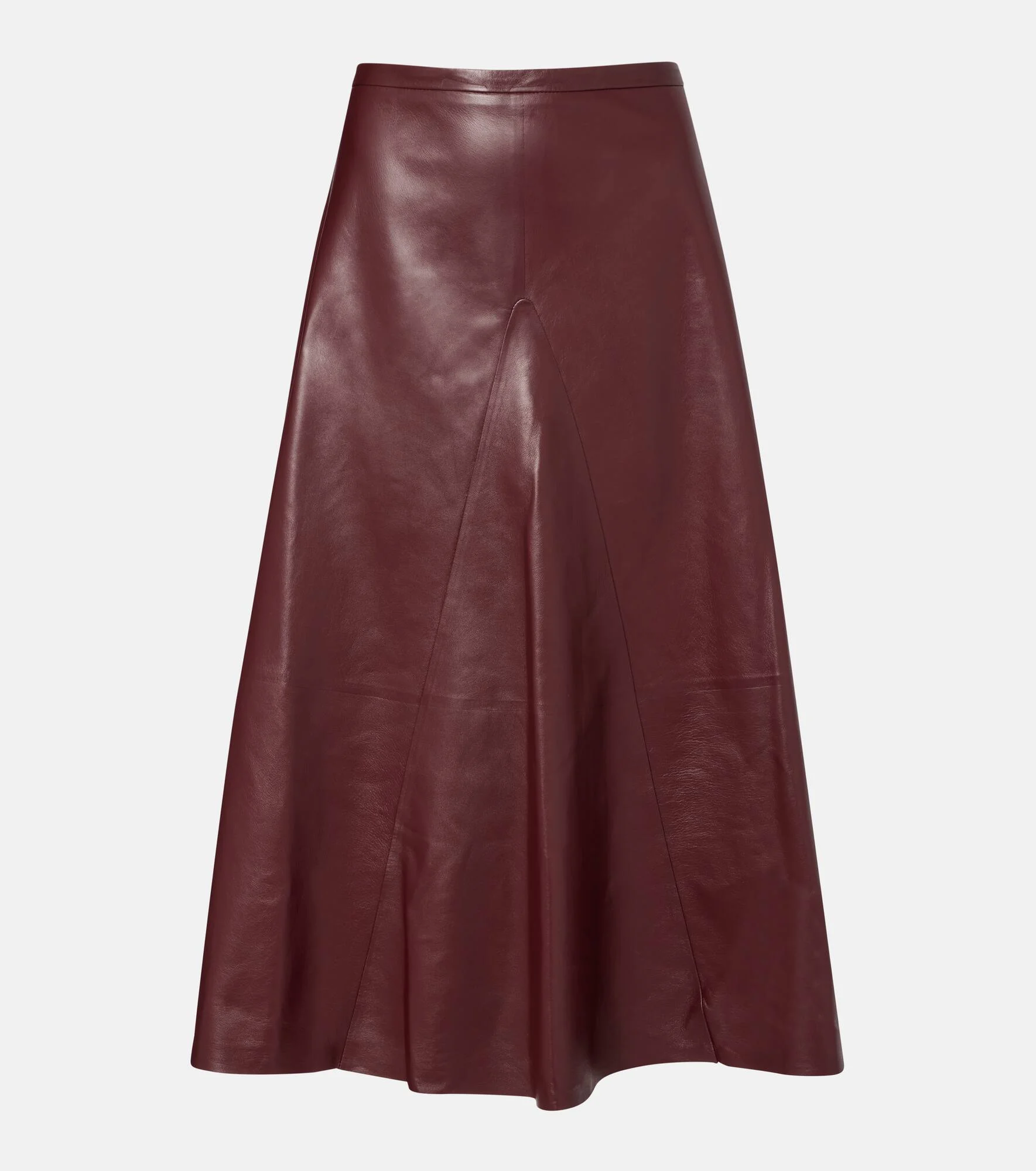 Leather midi skirt - 1