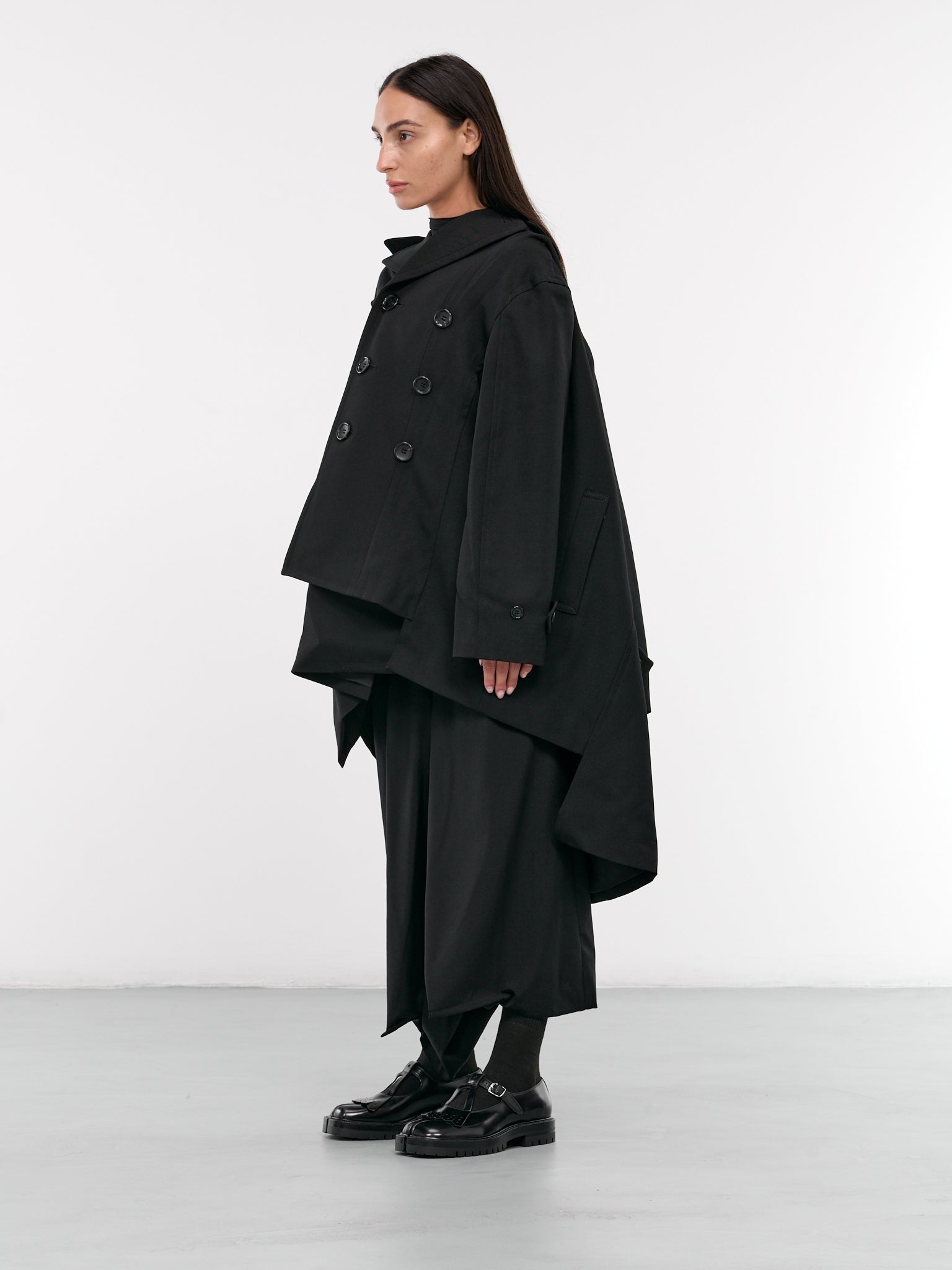 Asymmetric Draped Coat - 2