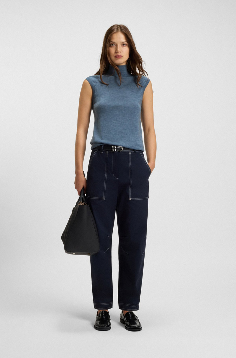 BOSS HIGH-NECK TOP IN MERINO WOOL outlook