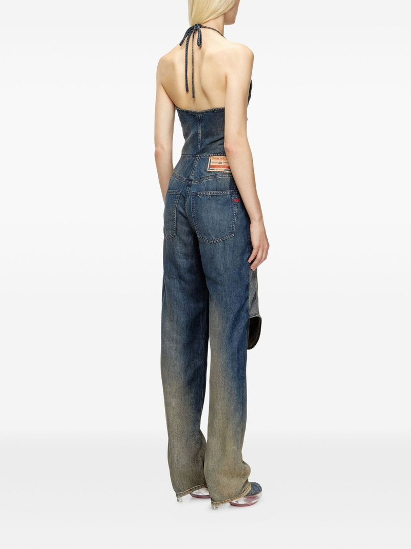 Cynthia halter-neck denim jumpsuit 4