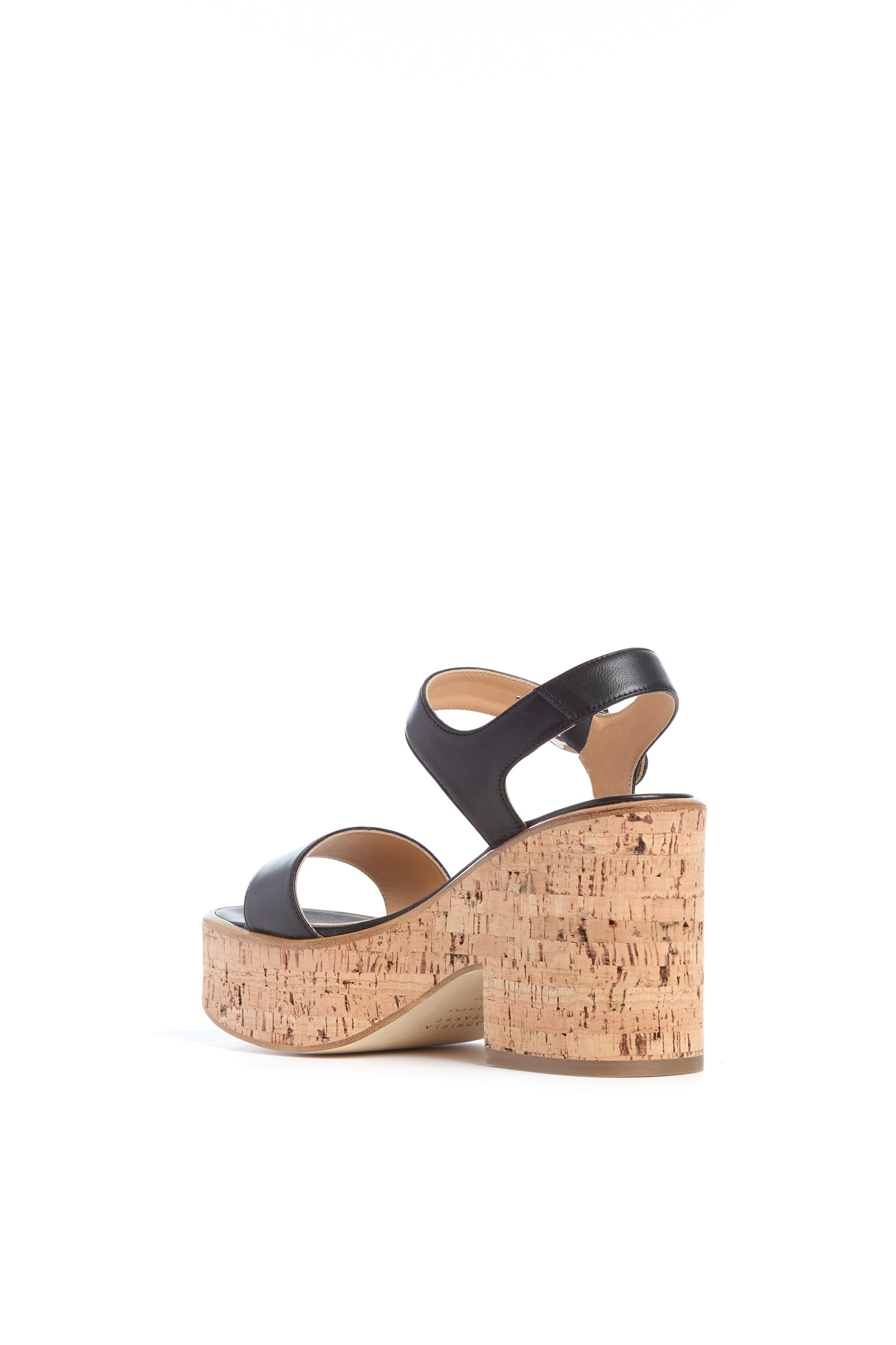 Sardis Platform Sandal in Black Nappa Leather - 3