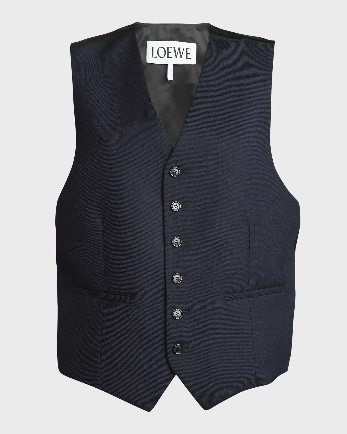 Single-Breasted Wool Vest - 1