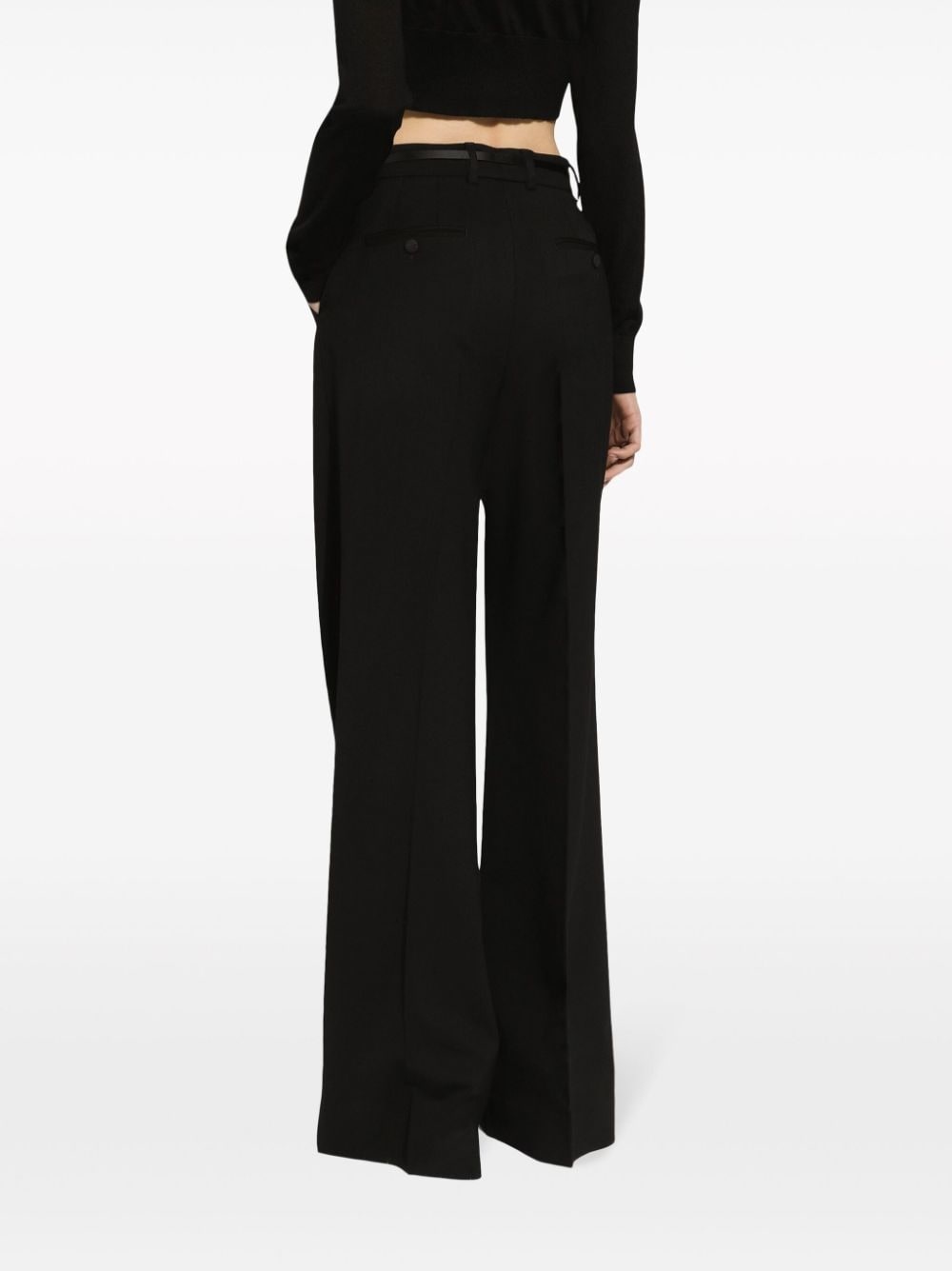 pressed-crease palazzo pants - 4