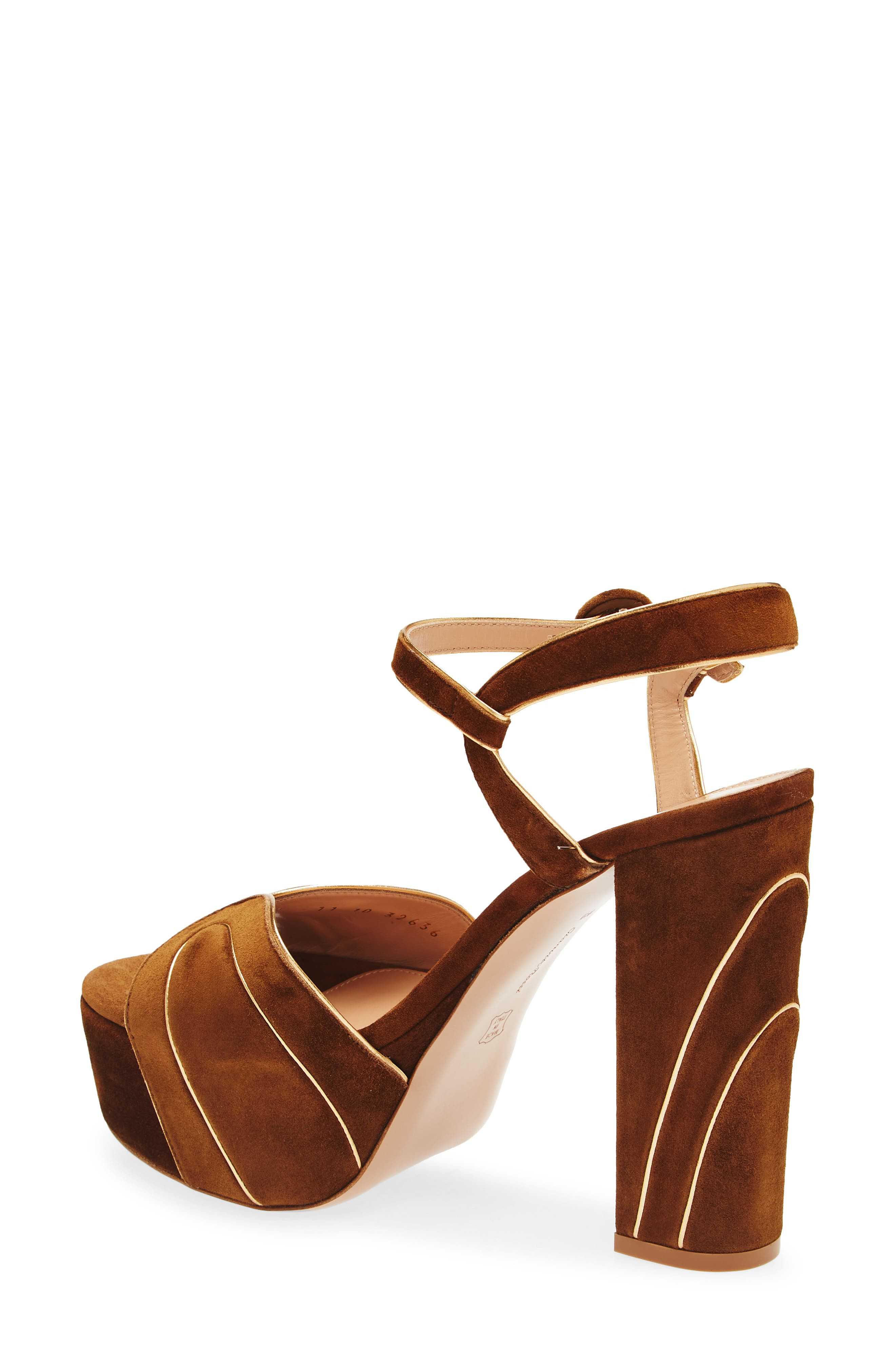 Gianvito Rossi Ankle Strap Platform Sandal in Mekong Texas at Nordstrom - 2