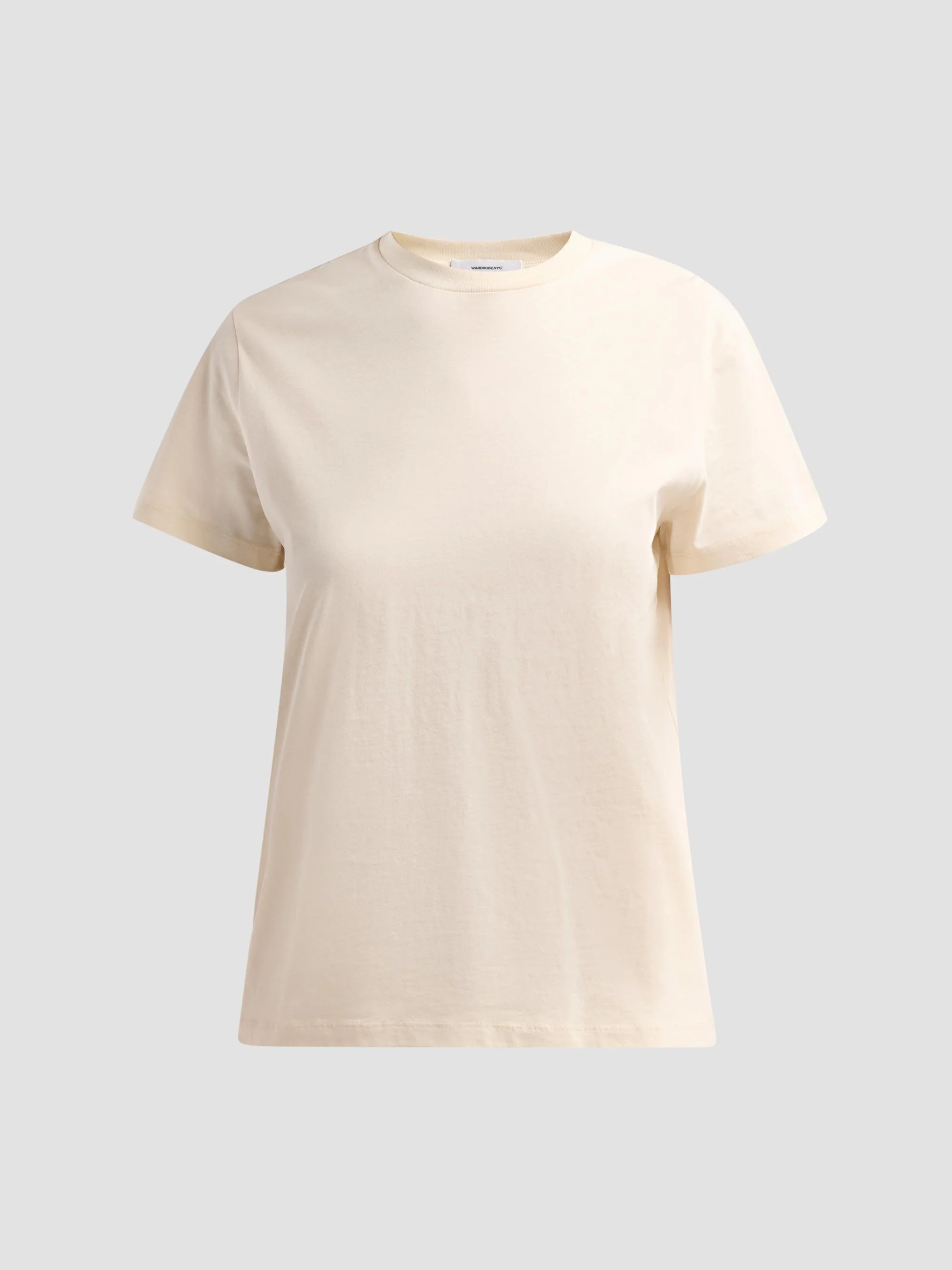 WARDROBE. NYC Women's Cotton Crewneck Classic T-Shirt - Pearl - 1