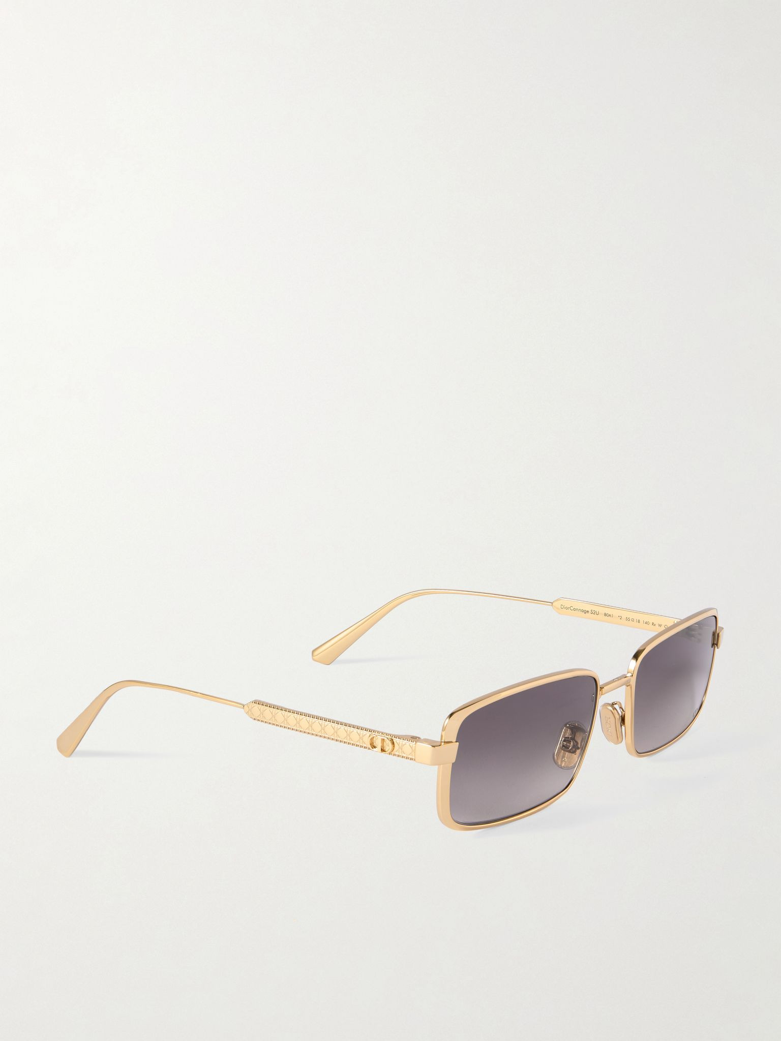 DiorCannage S2U rectangular-frame gold-tone sunglasses Gold - 2