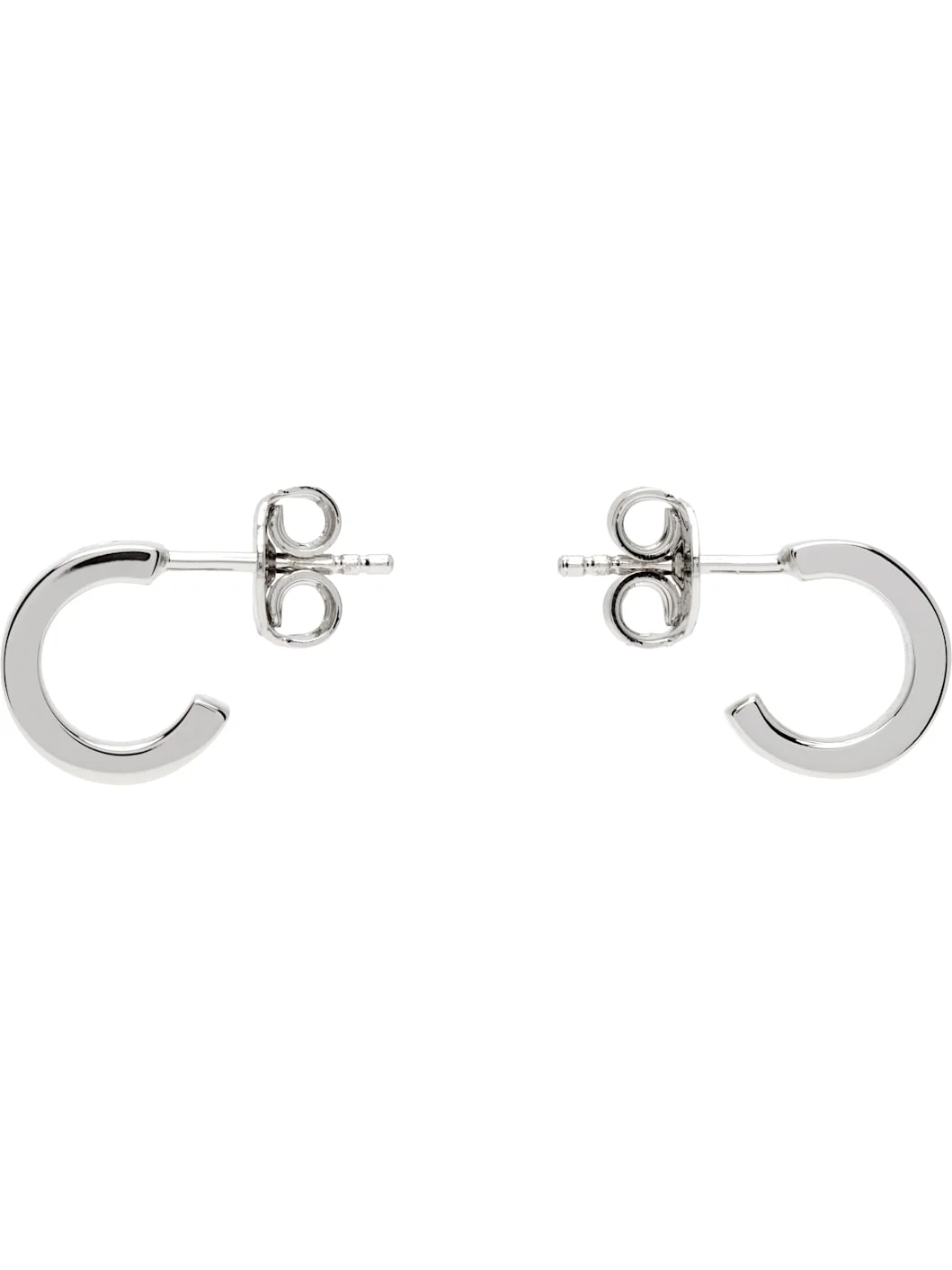 Numeric Minimal Signature Hoop Earrings - 1