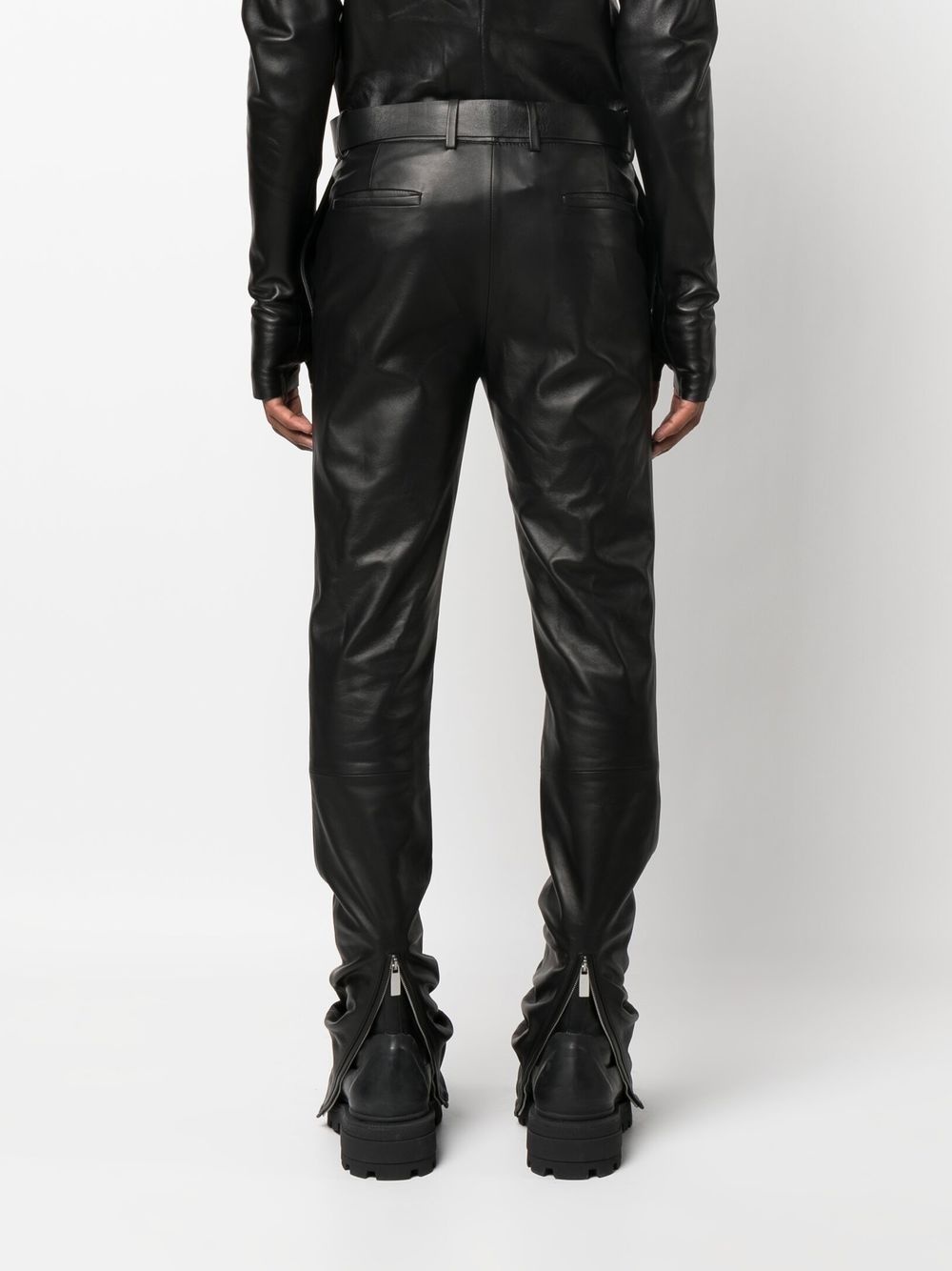 leather skinny trousers - 4