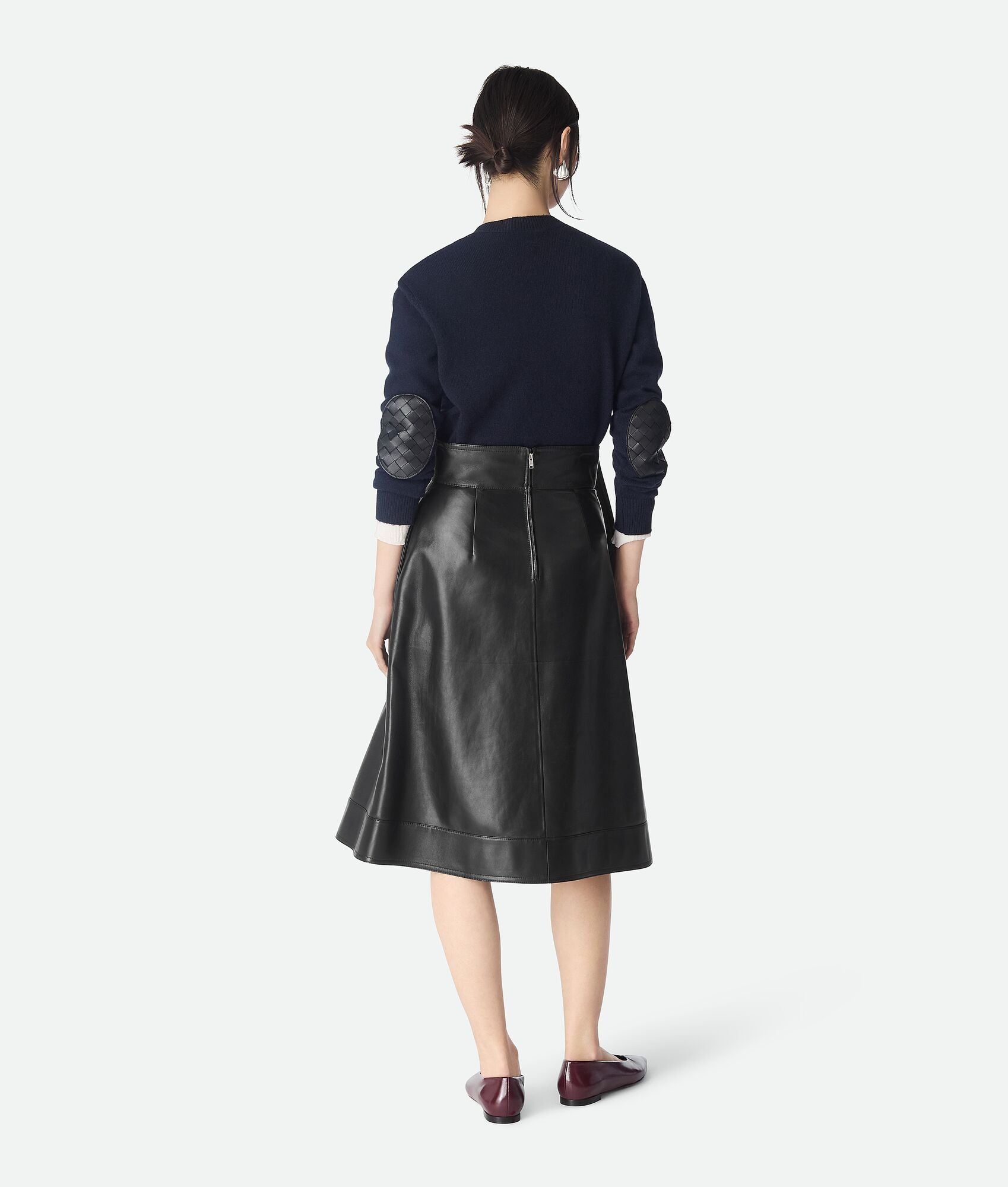 Leather A-Line Skirt - 3