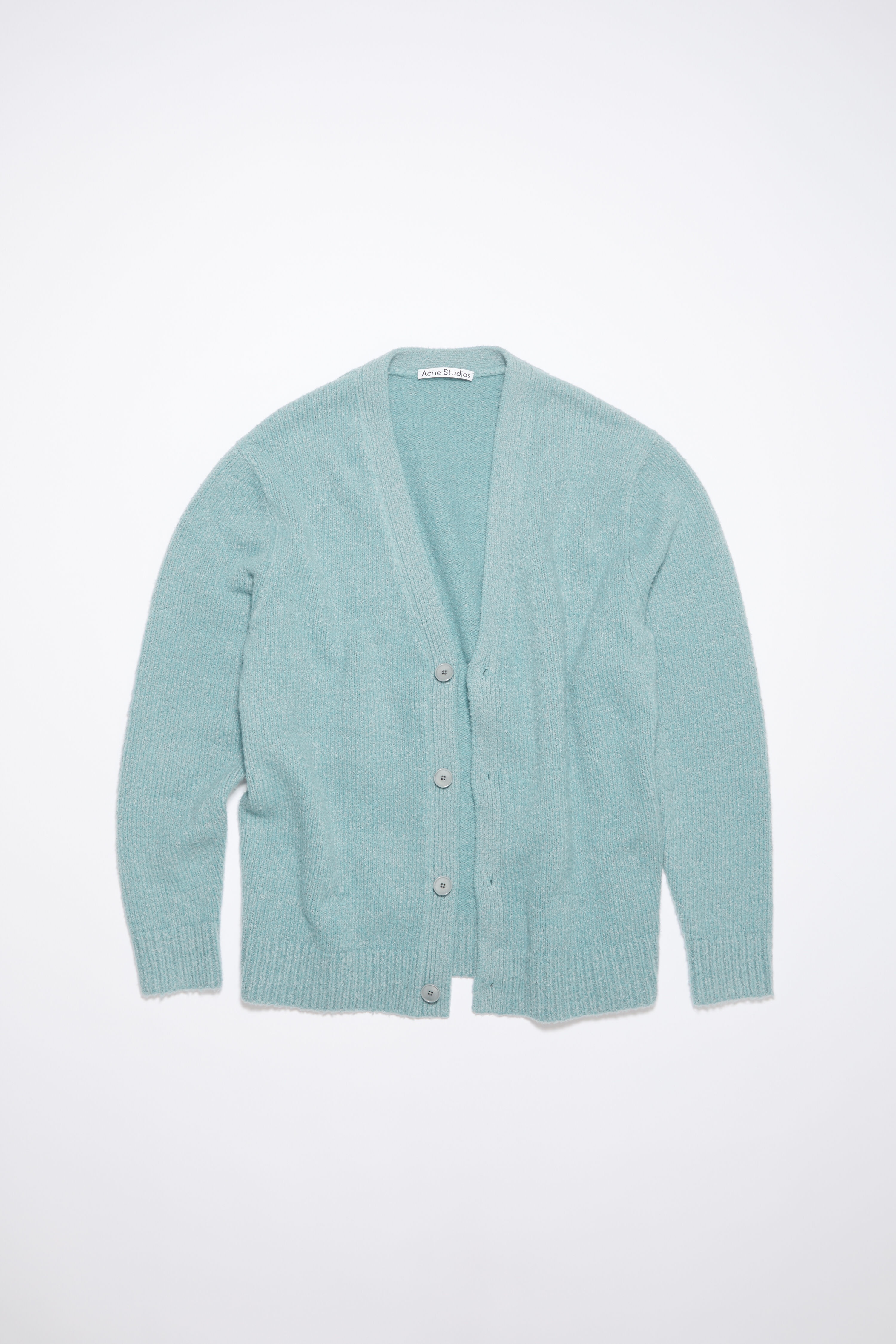 Wool blend cardigan - Mineral blue - 1