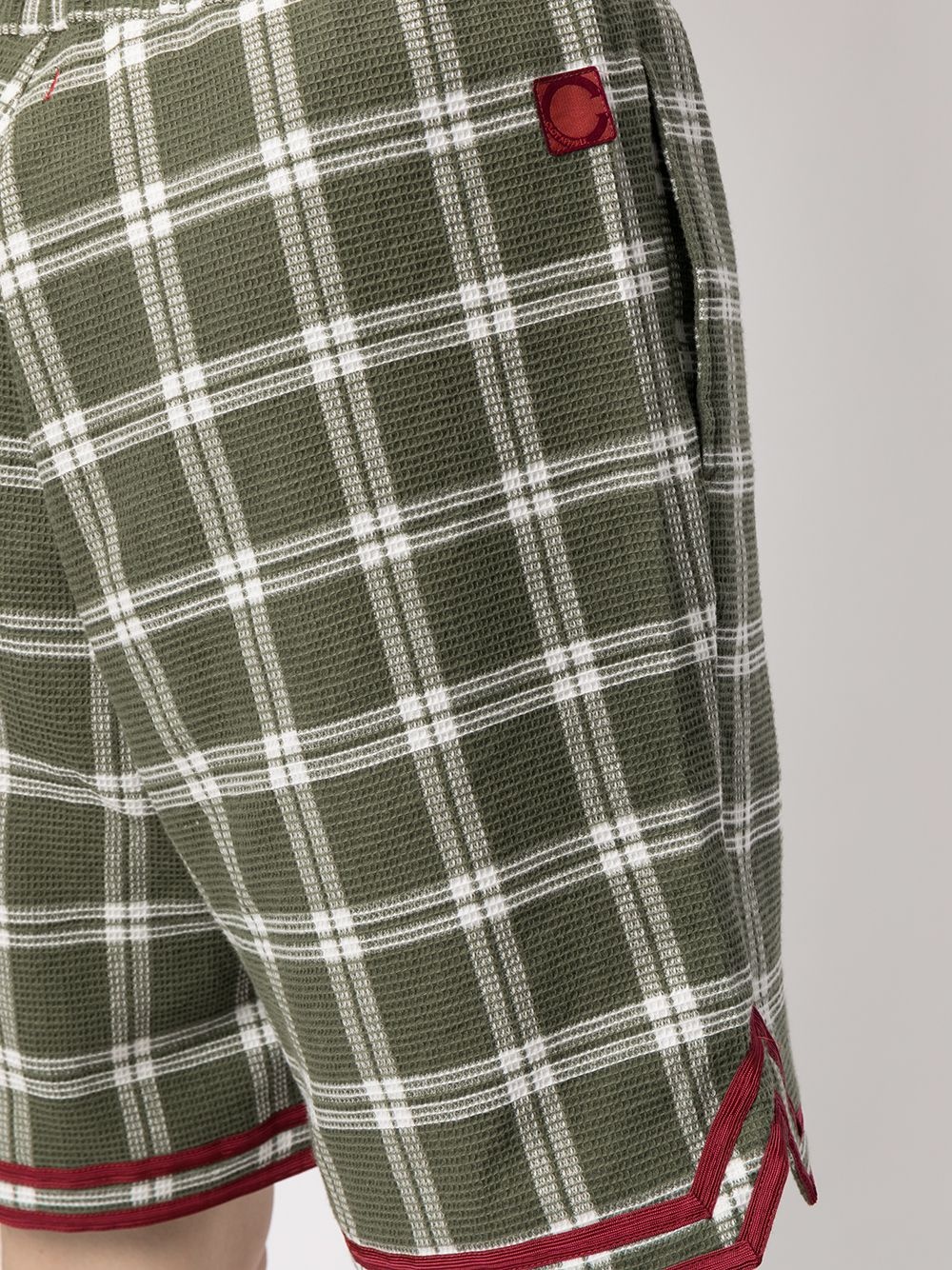 checked fleece basketball shorts - 5