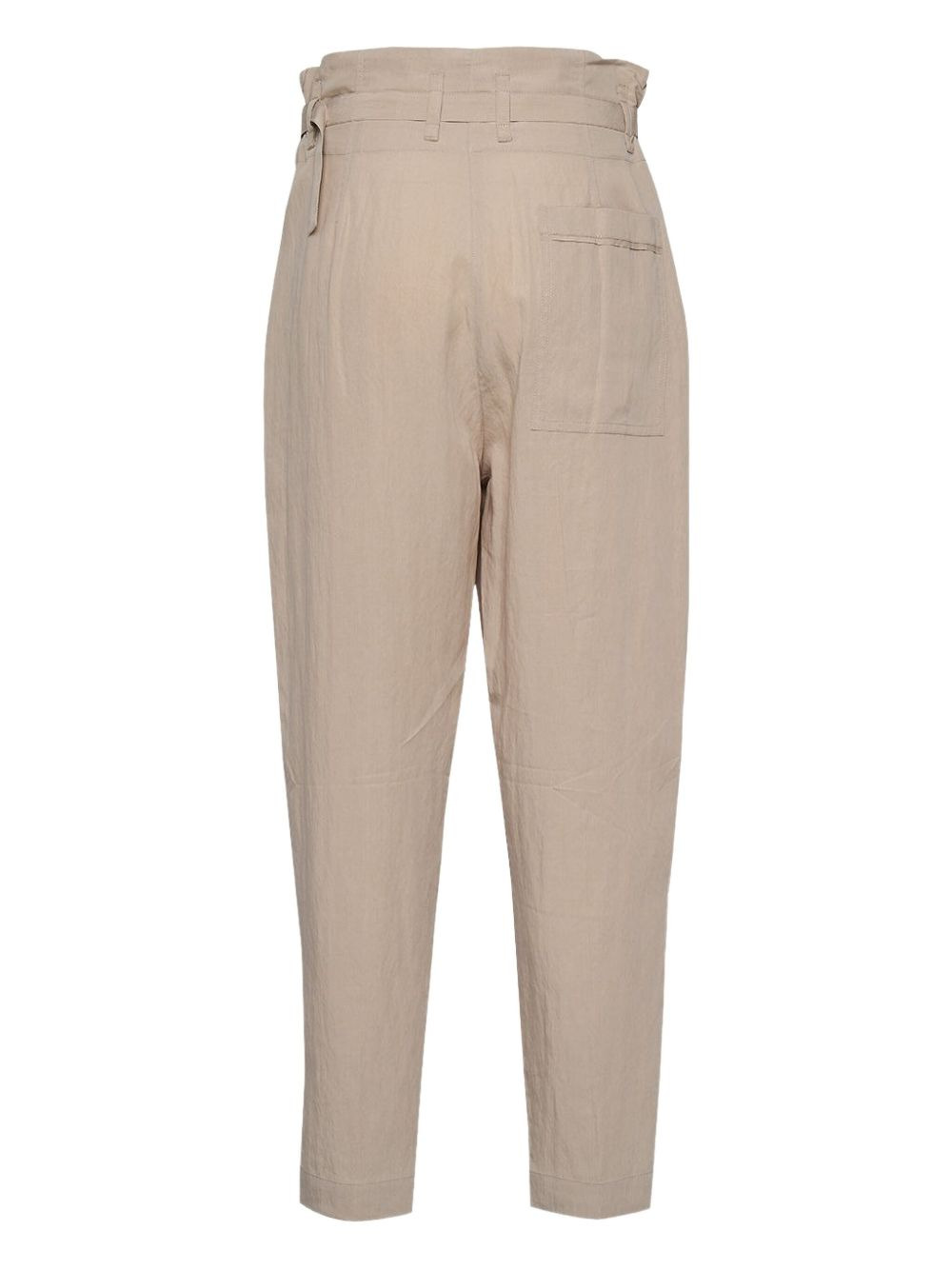 belted pleat-detail tapered trousers - 2
