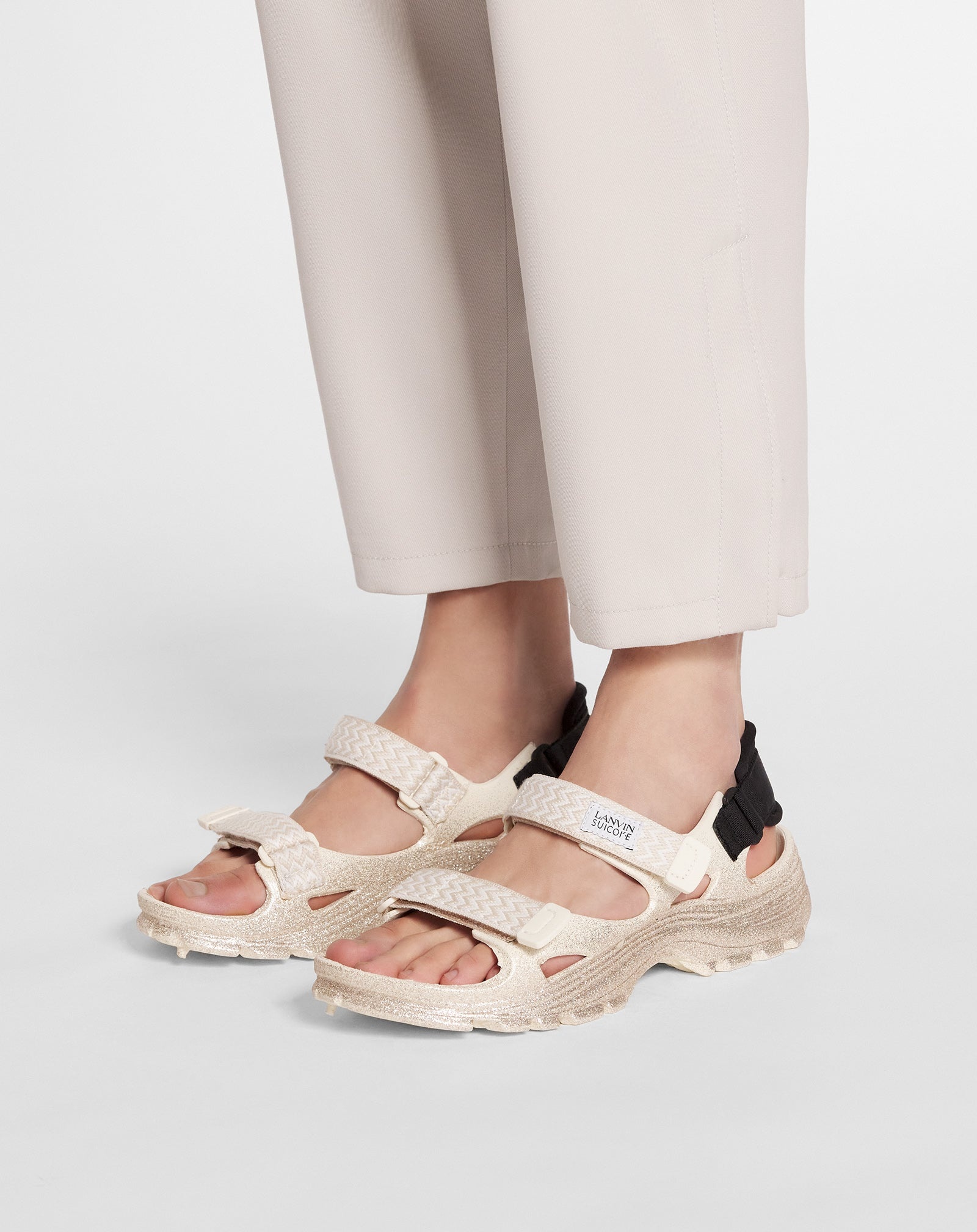 GLITTERY RUBBER LANVIN X SUICOKE WAKE SANDALS WOMEN - 6