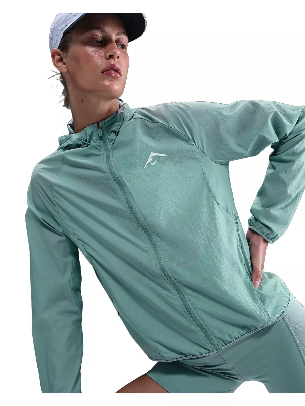 Women's Trail Repel Running Jacket -Green - 3