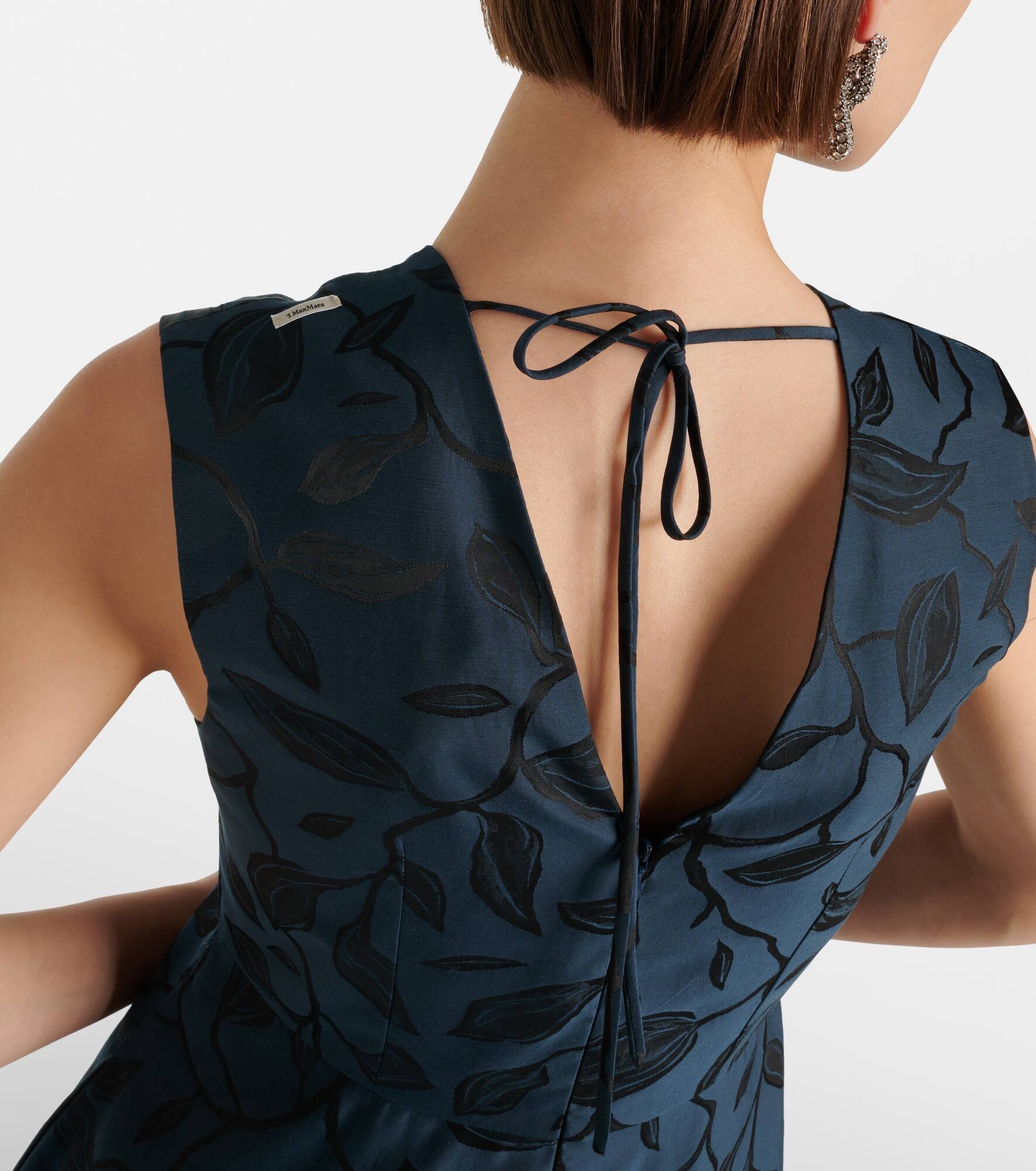 Diego pleated jacquard midi dress - 6